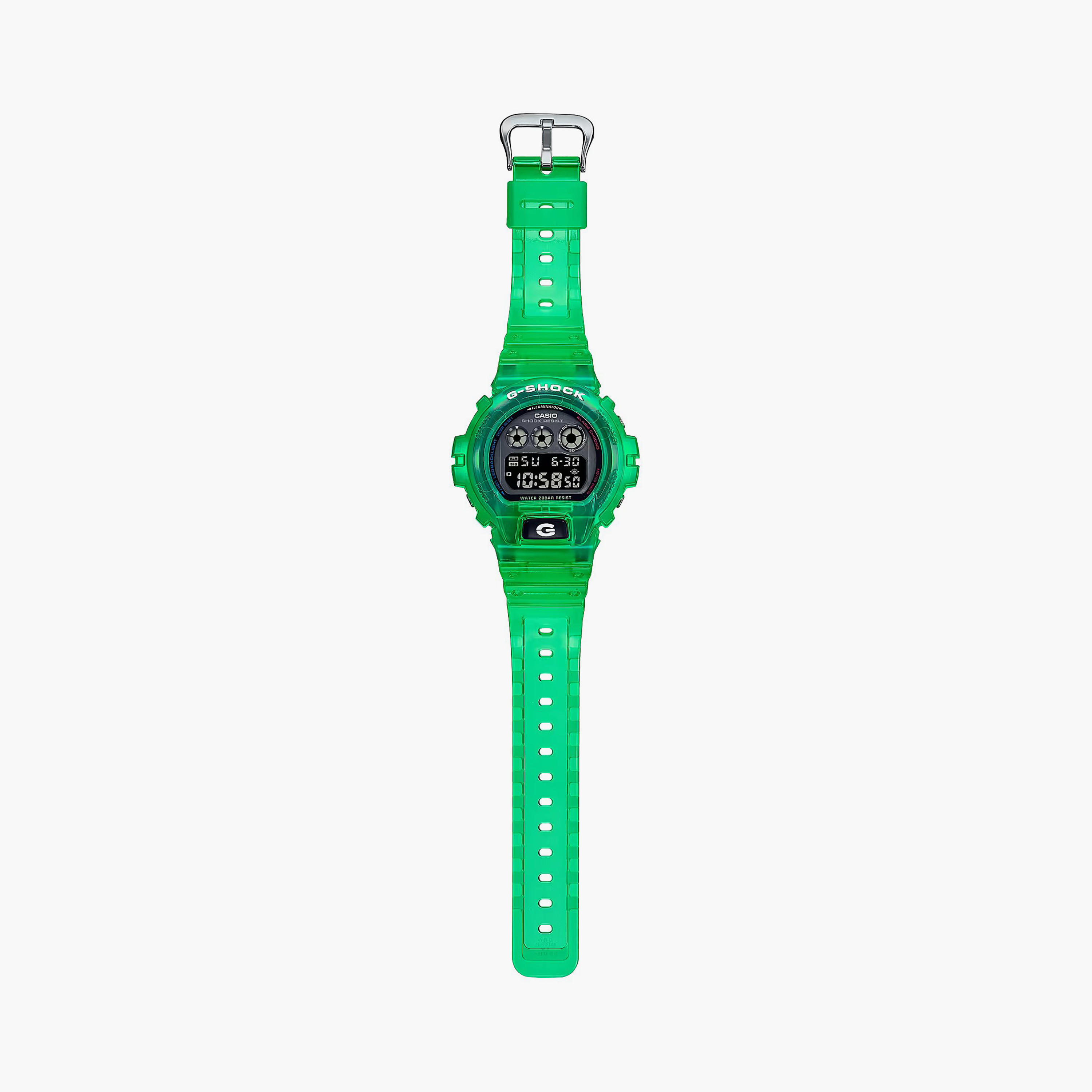 G-Shock Unisex Green Digital Silicone Strap Watch | DW-6900JT-3DR-men-watchesandjewellery-watches-image-2