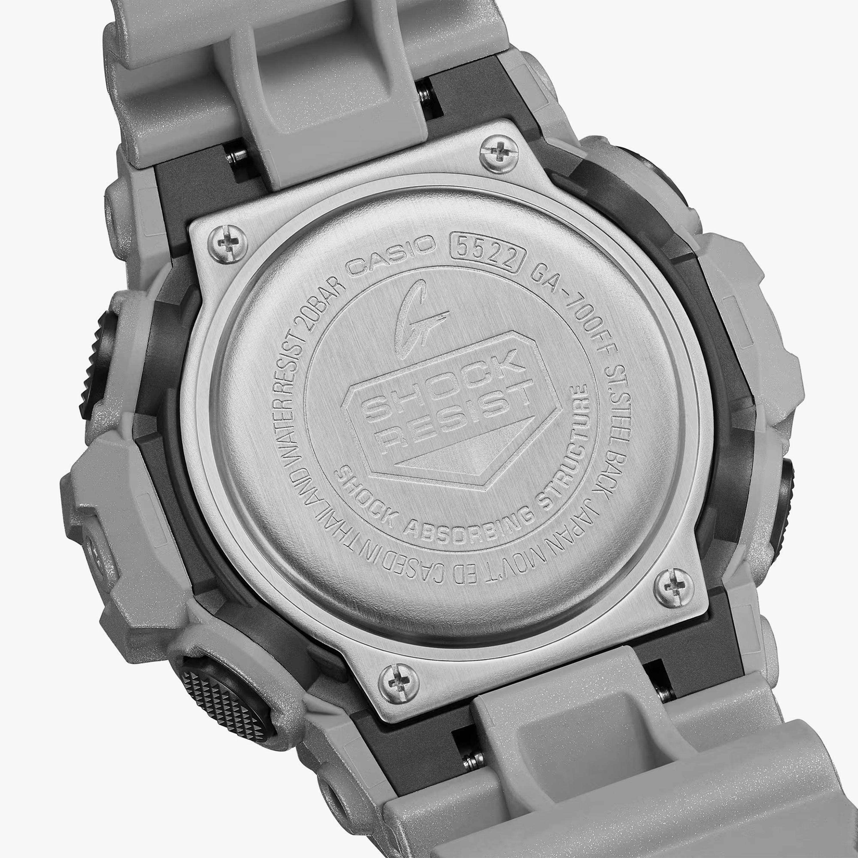 G-Shock Men's Silver Analog-Digital Silicone Strap Watch | GA-700FF-8ADR-men-watchesandjewellery-watches-image-3