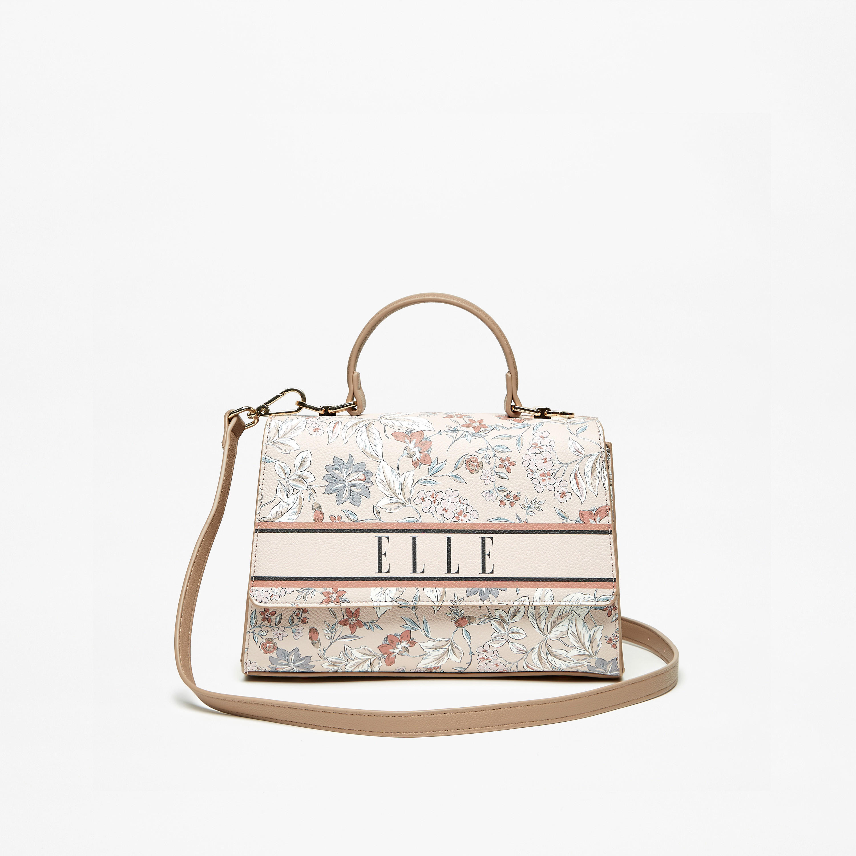 Elle All-Over Floral Print Satchel Bag-women-bagsandwallets-handbags-image-1