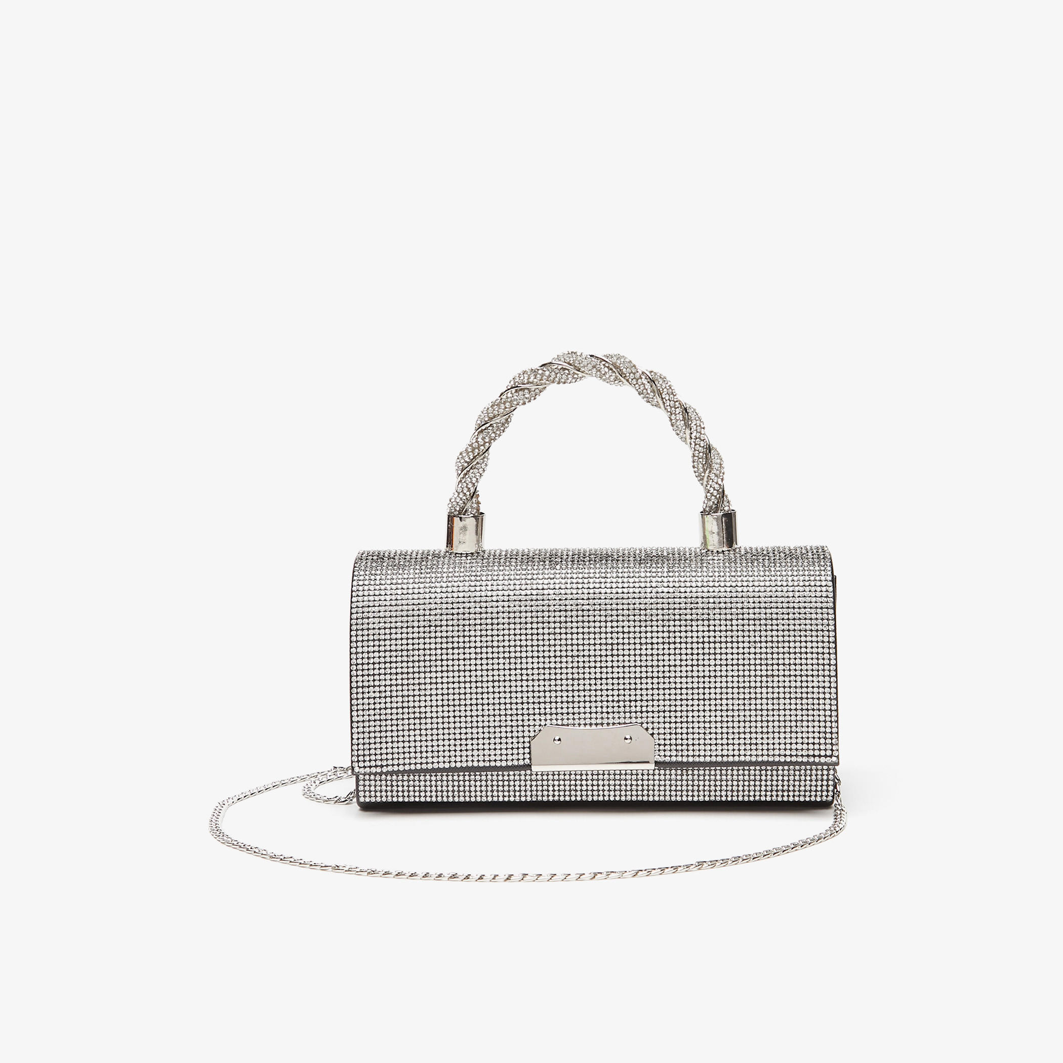 Celeste Diamond Embellished Satchel Bag with Grab Handle-women-bagsandwallets-handbags-image-1