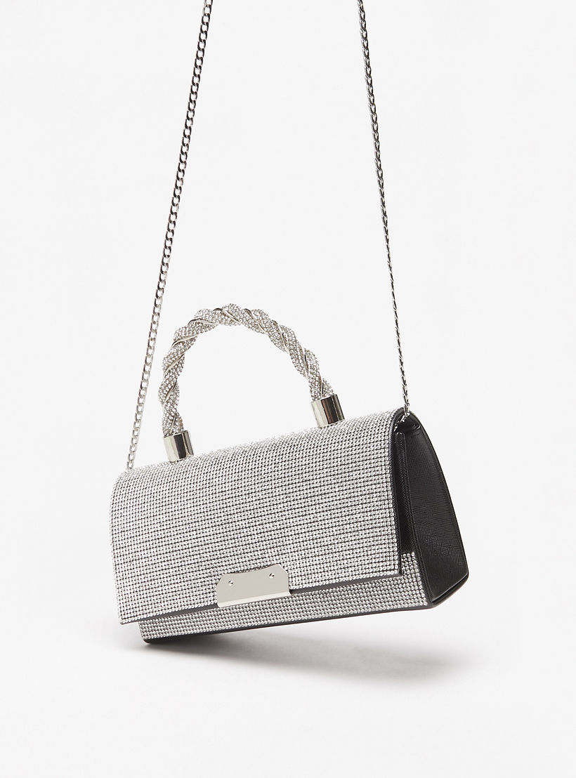شنطة ساتشيل بمقبض وتزيينات ماسية من سيليست-women-bagsandwallets-handbags-image-2