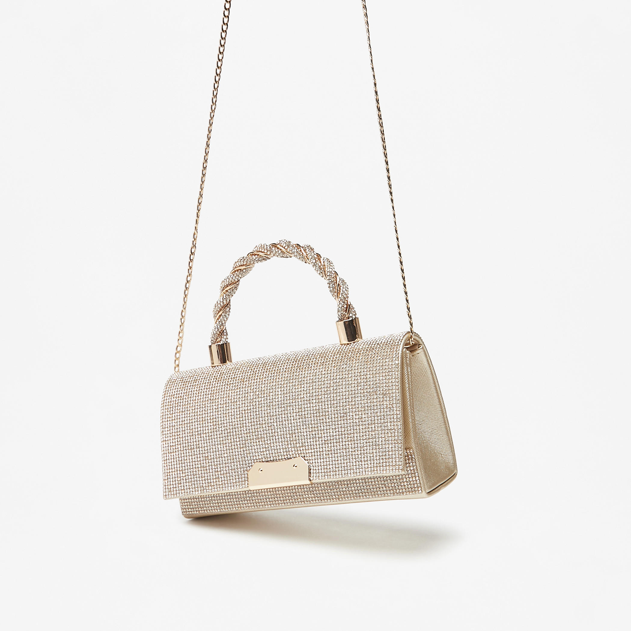 Celeste Diamond Embellished Satchel Bag with Grab Handle-women-bagsandwallets-handbags-image-6