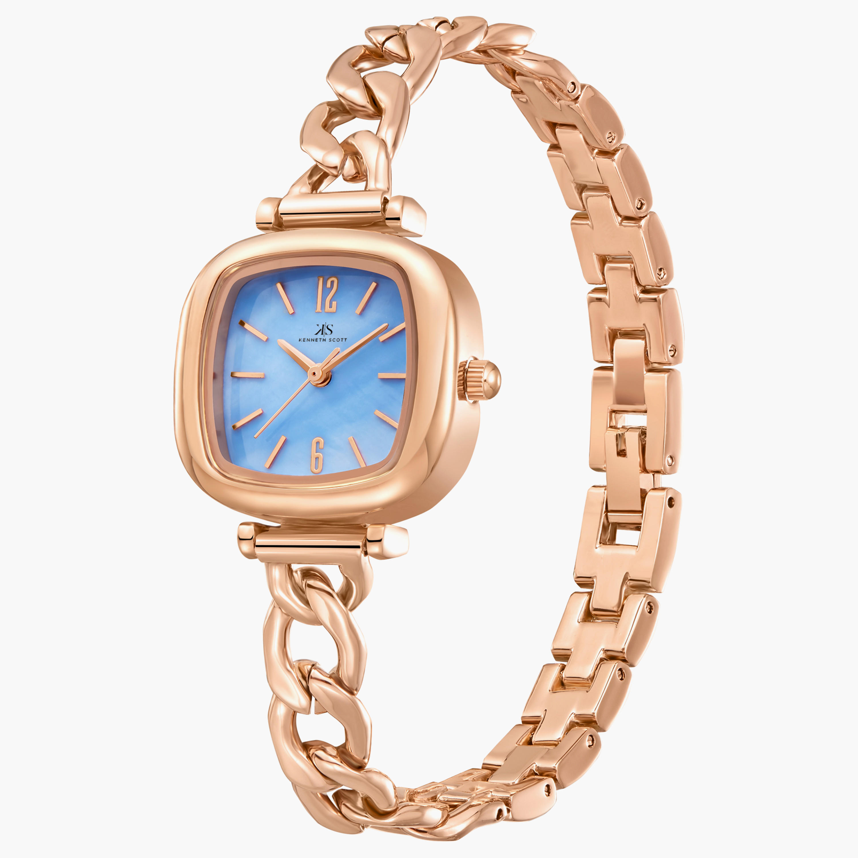 Kenneth Scott Rose Gold Analog Stainless steel Strap Watch | K23513-RBKL-women-watchesandjewellery-watches-image-2