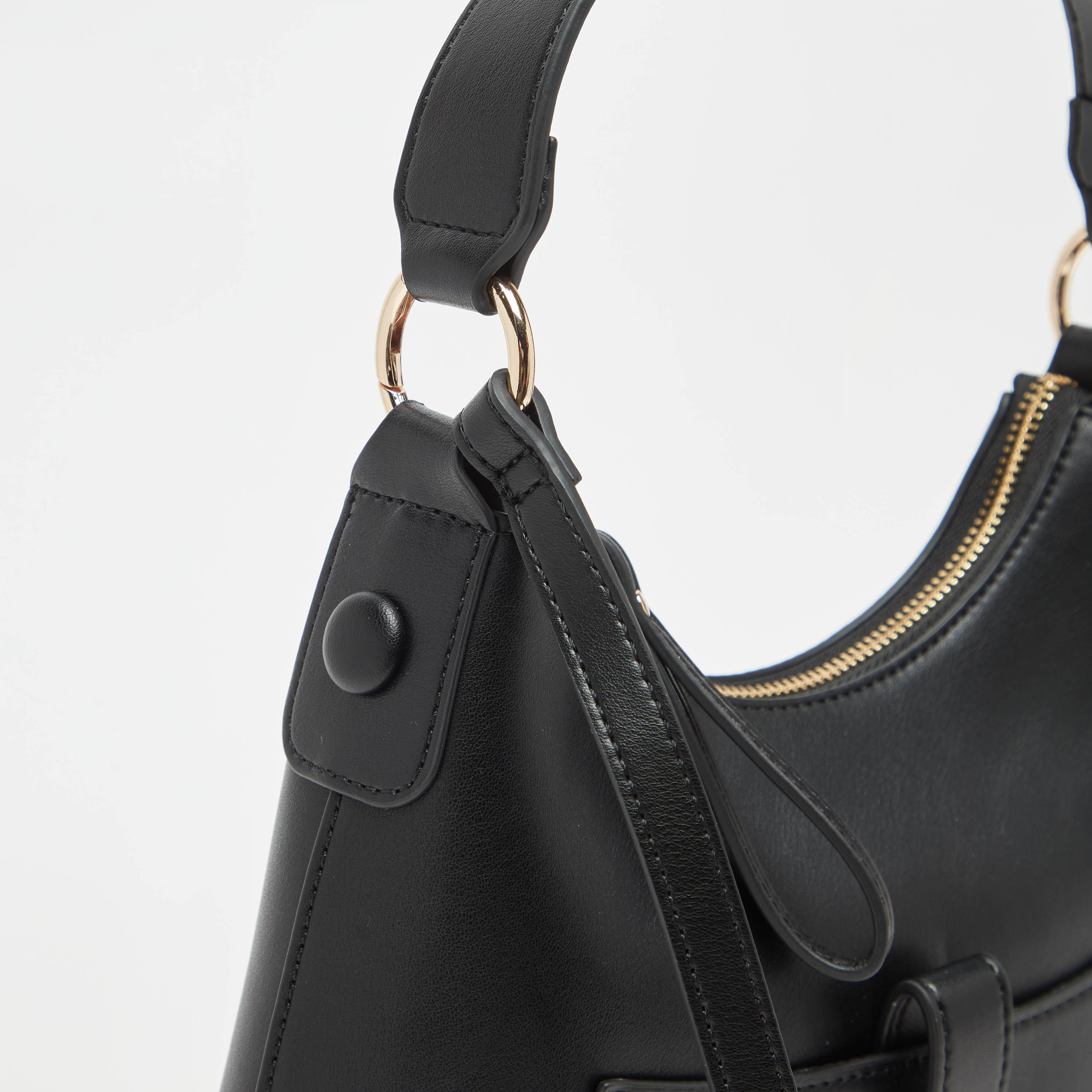 شنطة كروس بودي بارزة الملمس بحزام قابل للفصل وطية إغلاق من سيليست-women-bagsandwallets-handbags-image-7