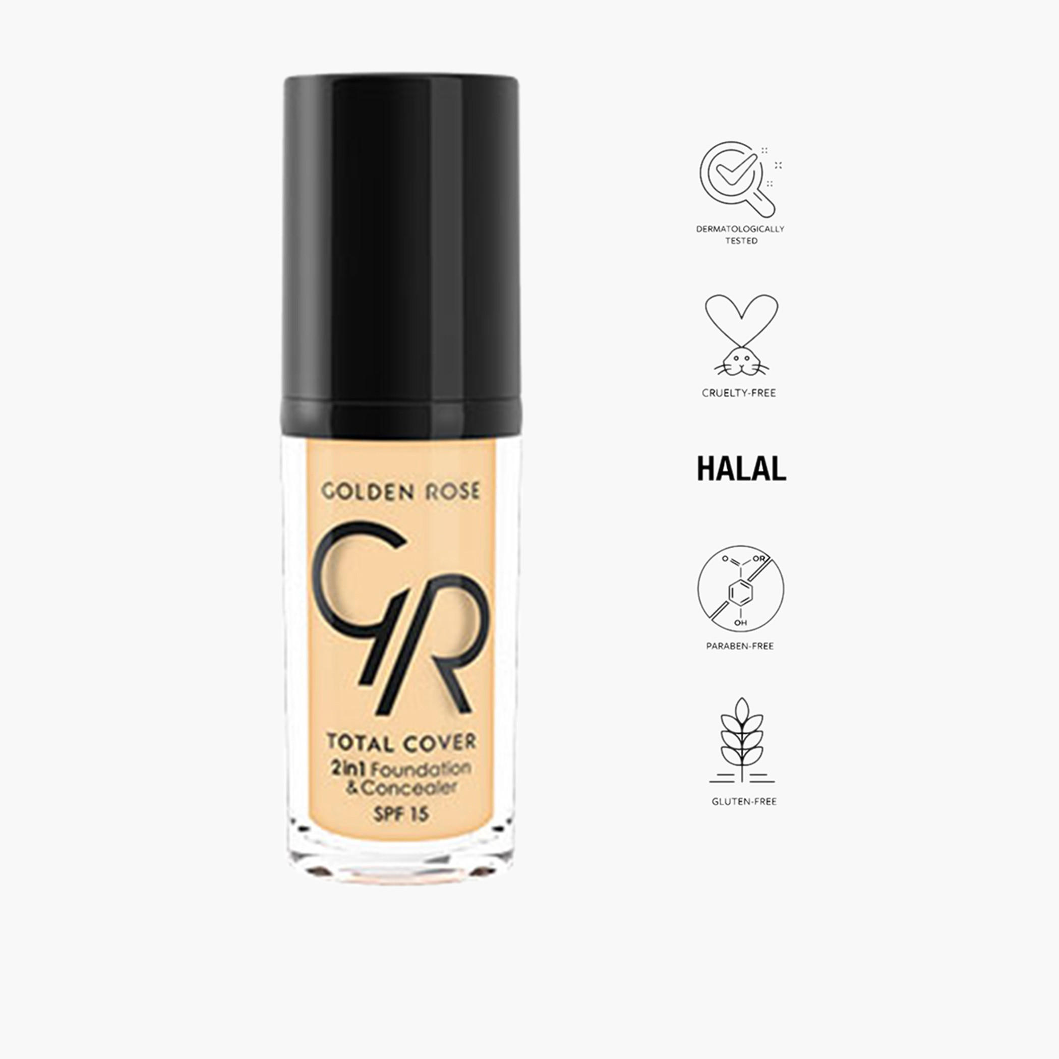 كونسيلر وكريم أساس 2 في 1 توتال كوفر من جولدن روز-beautyandpersonalcare-makeup-face-foundations-image-18