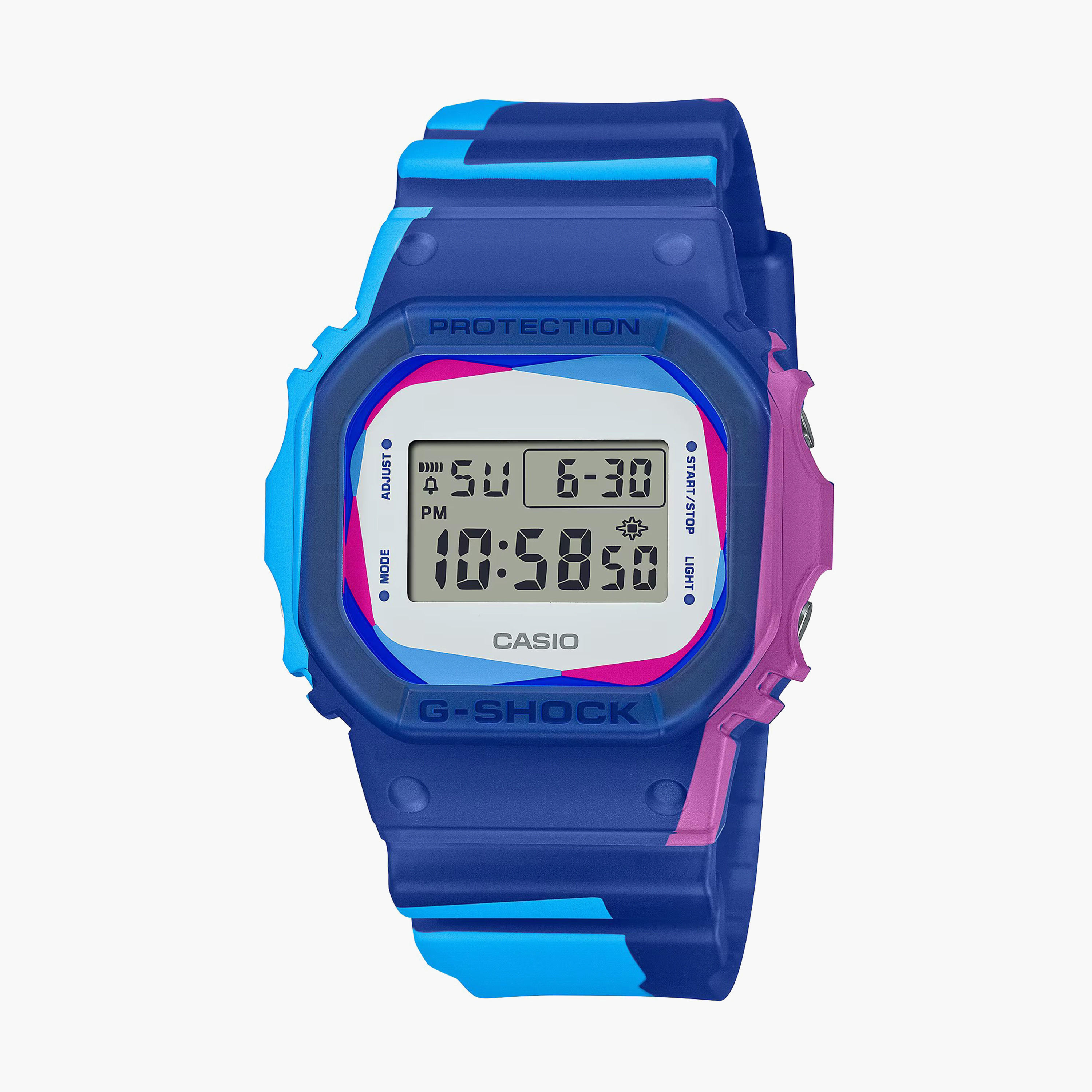 G-Shock Unisex Multi Colour Digital Resin Strap Watch with Additional Bezel and Band | DWE-5600PR-2DR | 44 MM-men-watchesandjewellery-watches-image-1