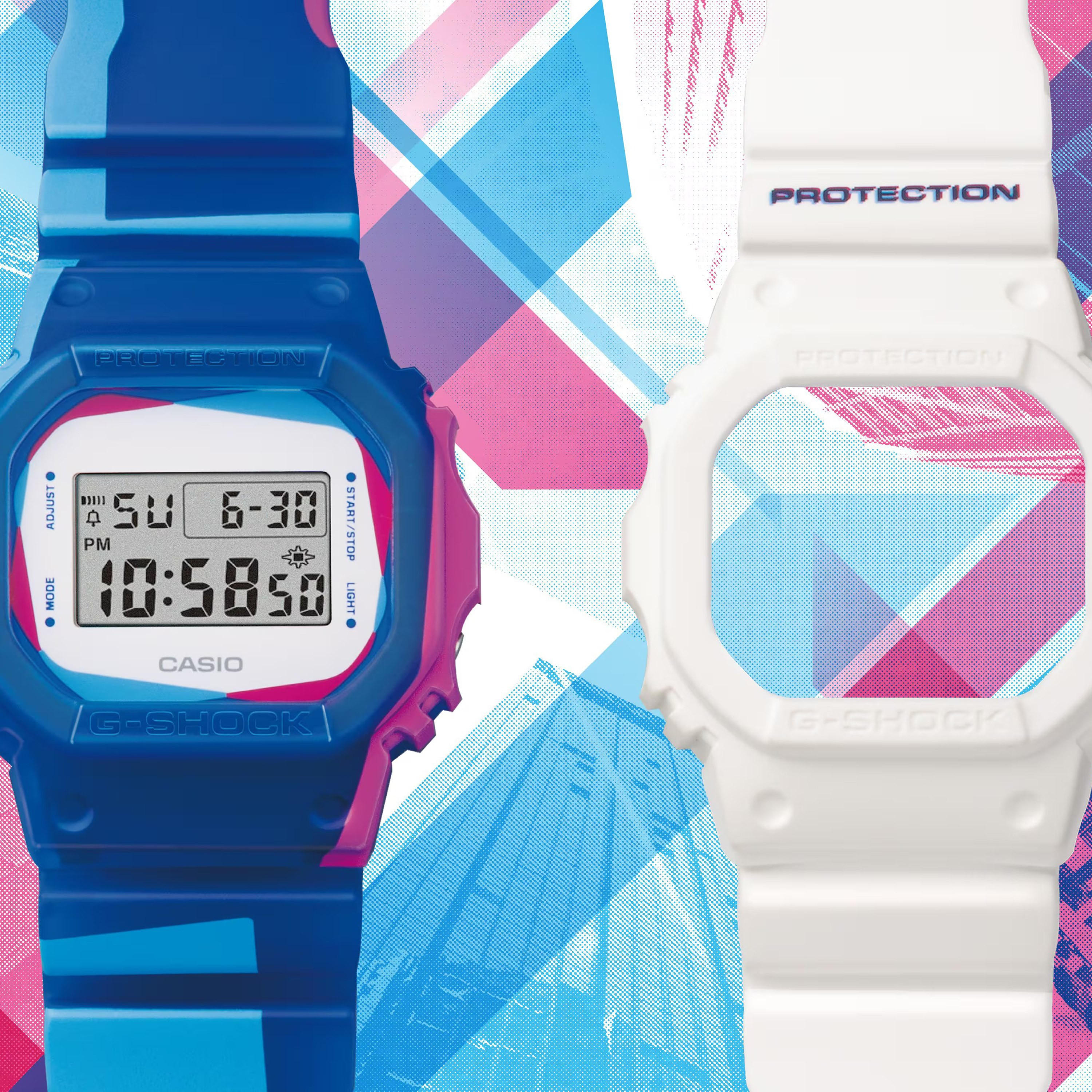 G-Shock Unisex Multi Colour Digital Resin Strap Watch with Additional Bezel and Band | DWE-5600PR-2DR | 44 MM-men-watchesandjewellery-watches-image-5