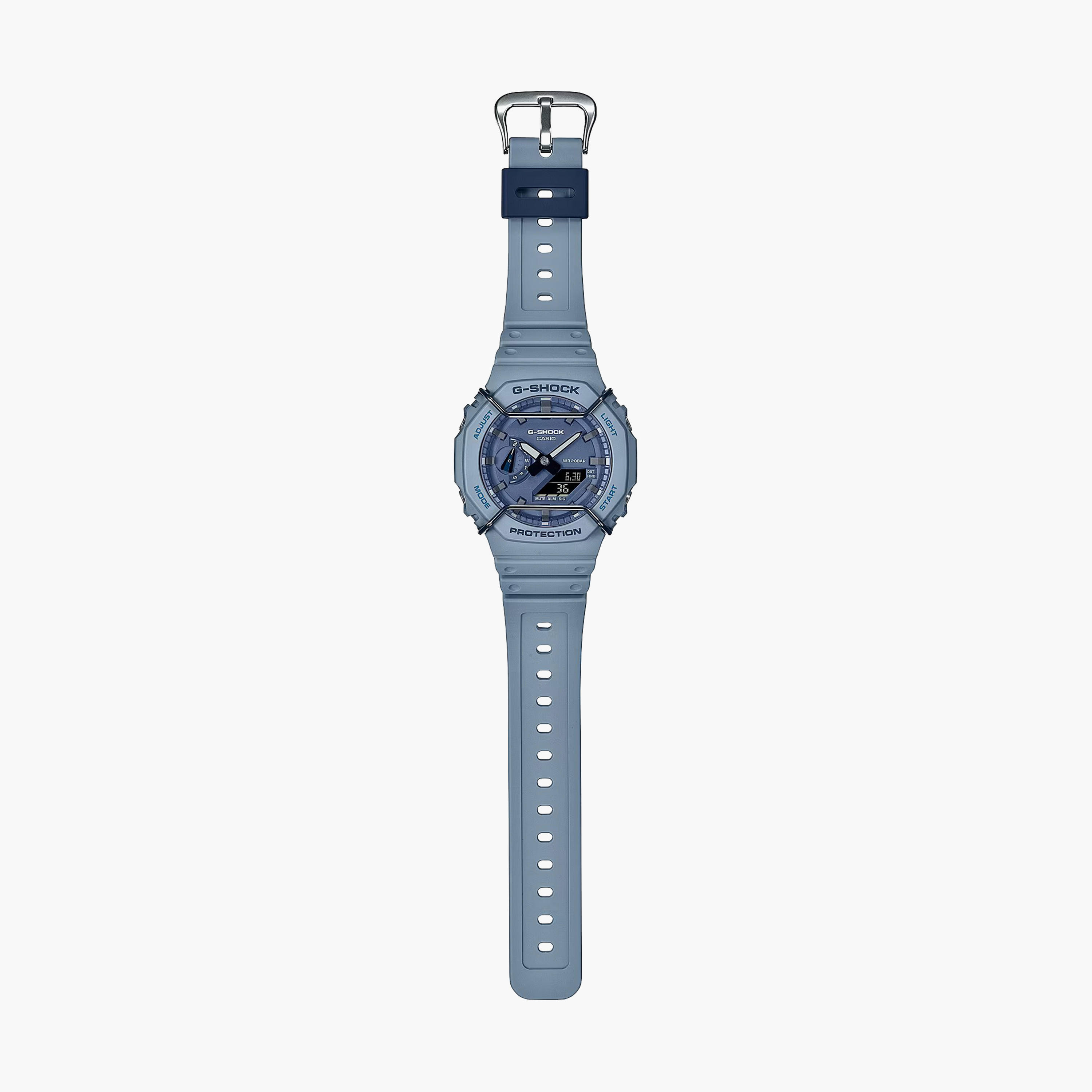  GA-2100PT-2ADR | ساعة رقمية للرجال باللون الأزرق بسوار الراتنج من جي- شوك -men-watchesandjewellery-watches-image-3