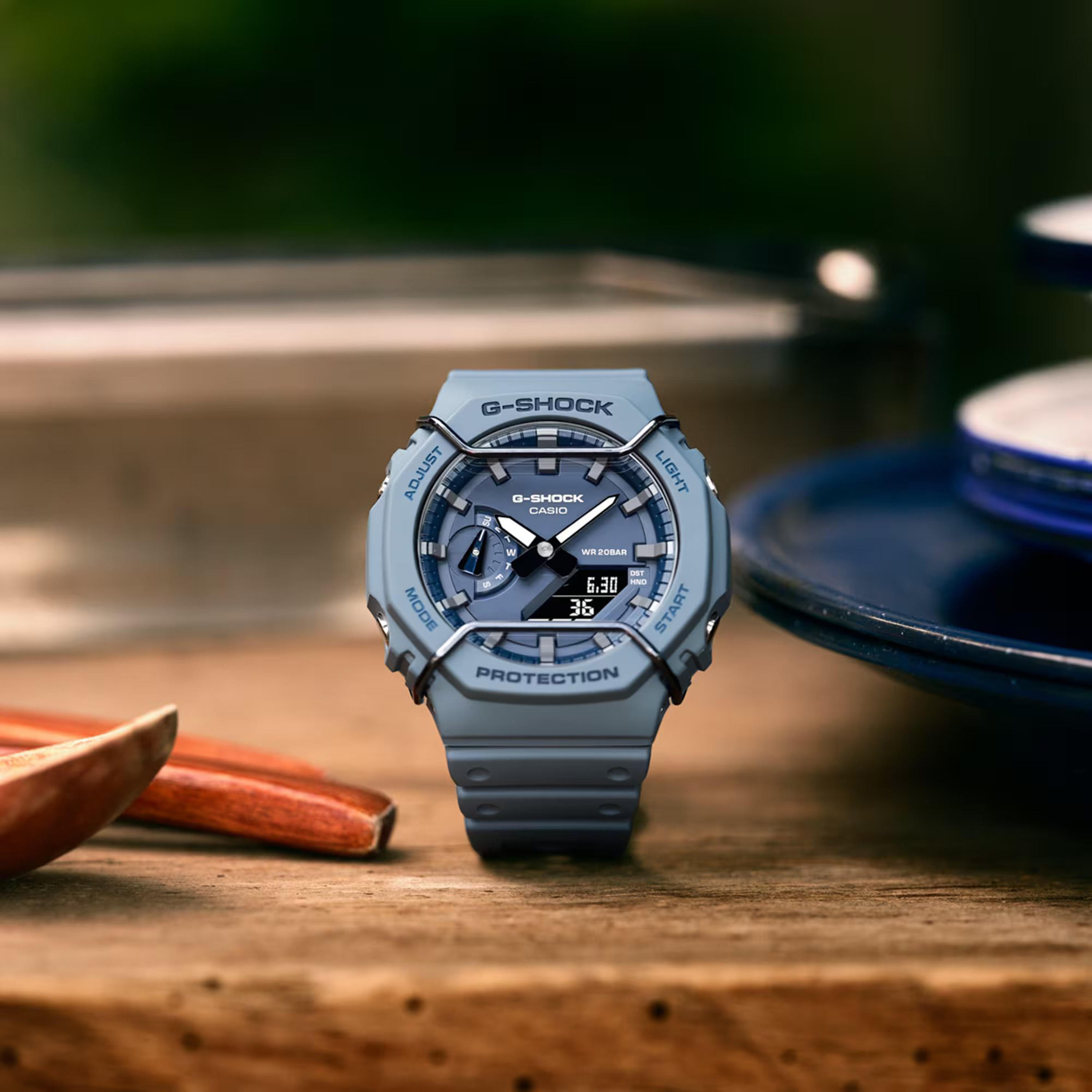 G-Shock Men's Blue Analog-Digital Resin Strap Watch | GA-2100PT-2ADR-men-watchesandjewellery-watches-image-4