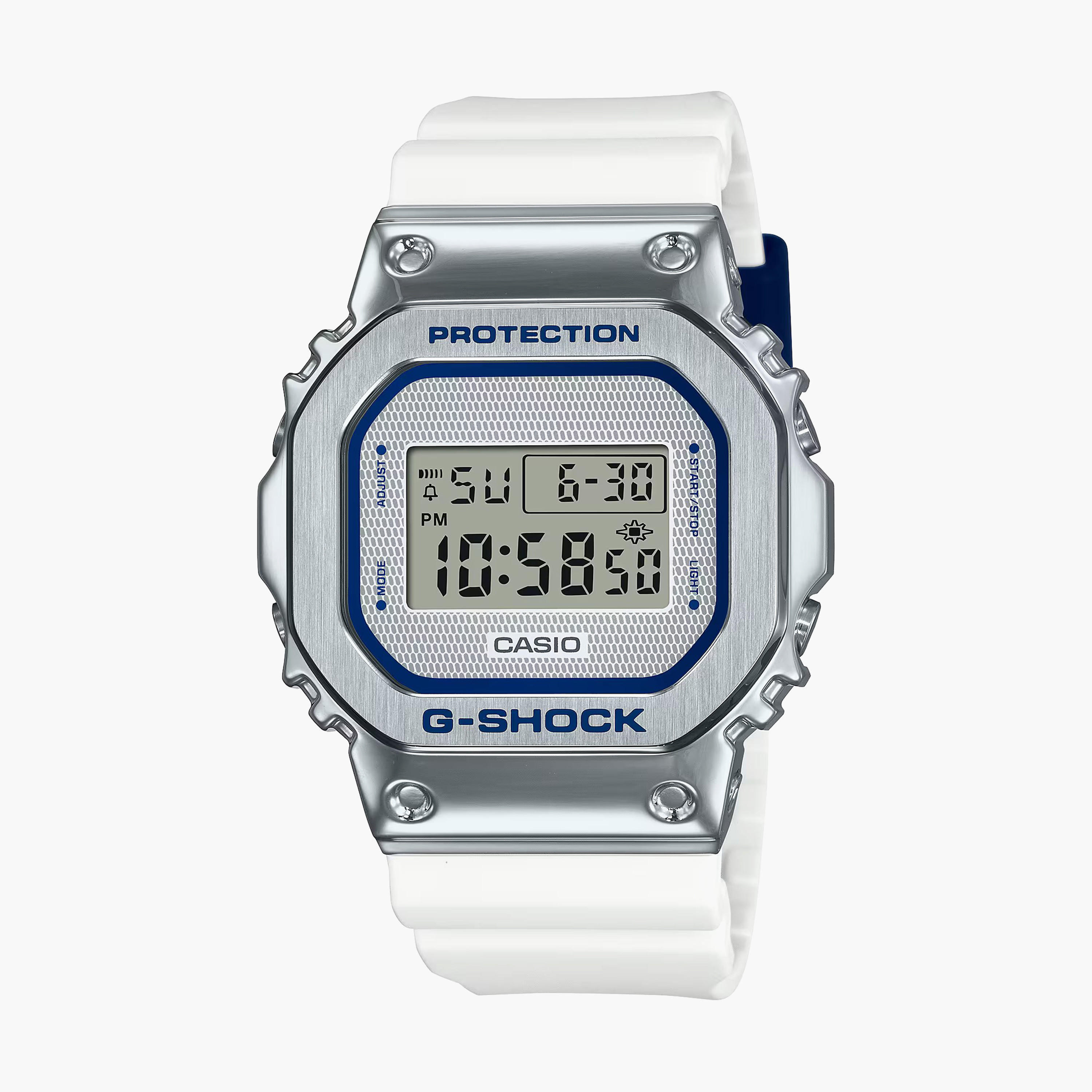 G-Shock Men's White Digital Resin Strap Watch | GM-5600LC-7DR-men-watchesandjewellery-watches-image-1