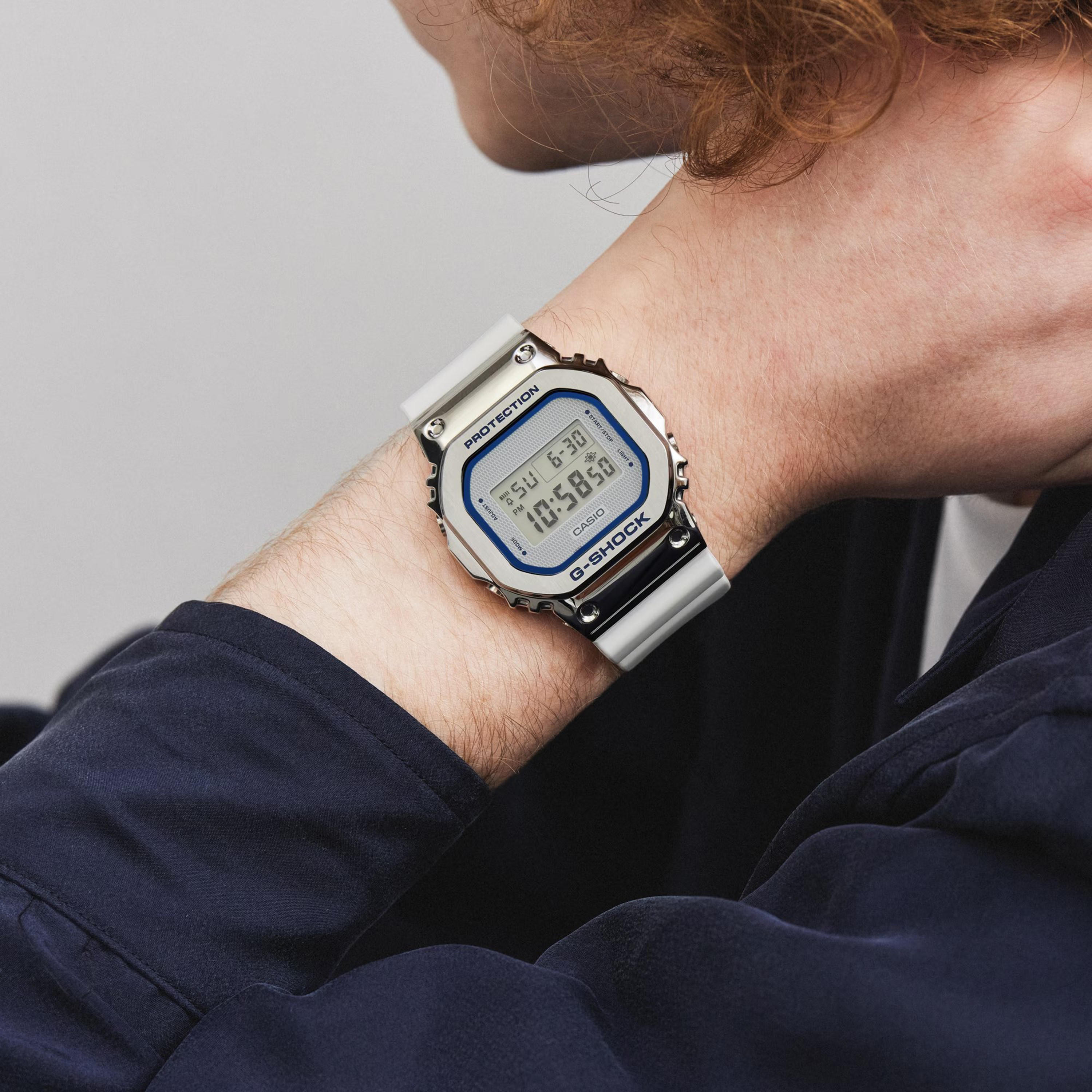 G-Shock Men's White Digital Resin Strap Watch | GM-5600LC-7DR-men-watchesandjewellery-watches-image-4