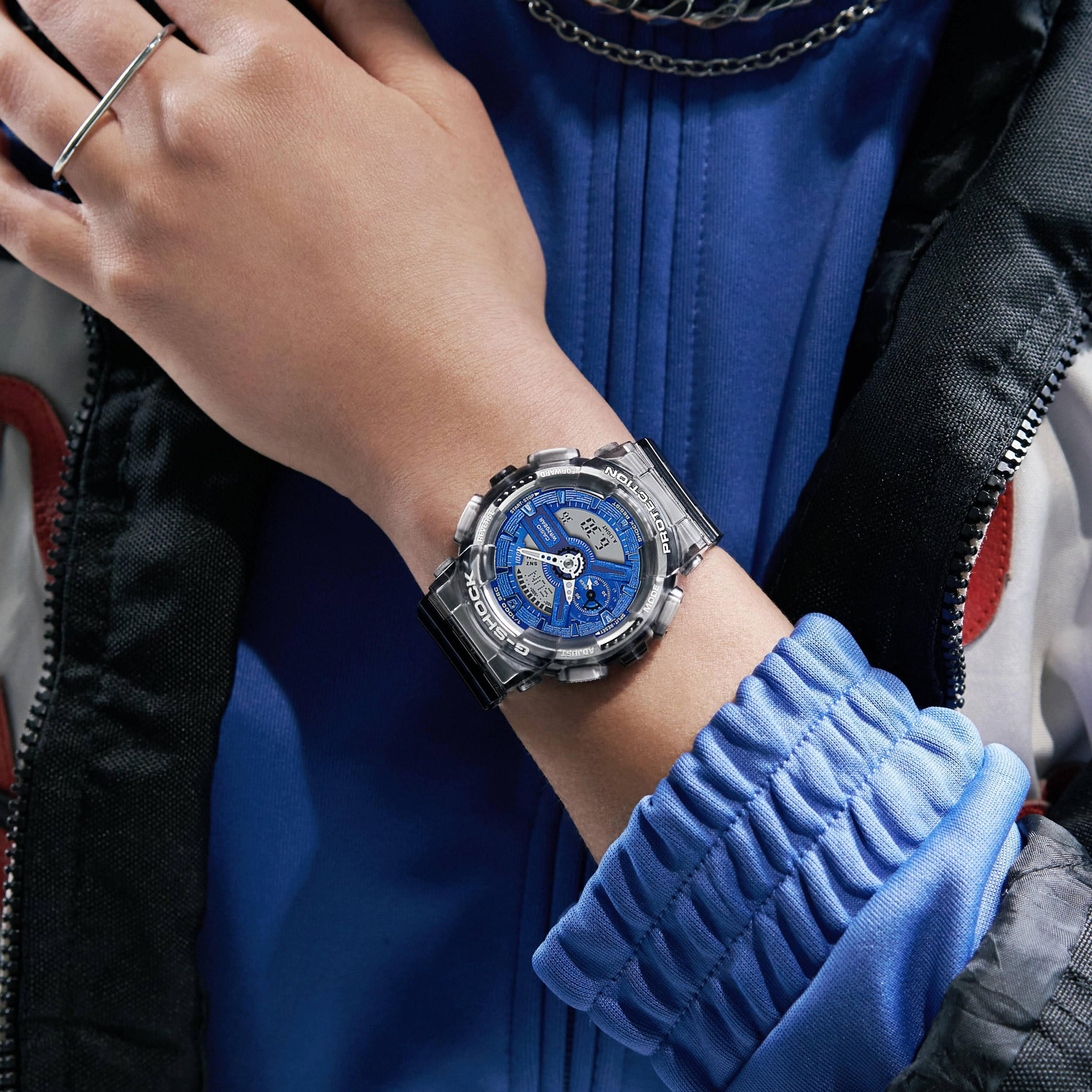 ساعة انالوج-رقمية من جي شوك للجنسين بسوار راتنج مع لون اخضر - GMA-S110GS-3ADR-men-watchesandjewellery-watches-image-12