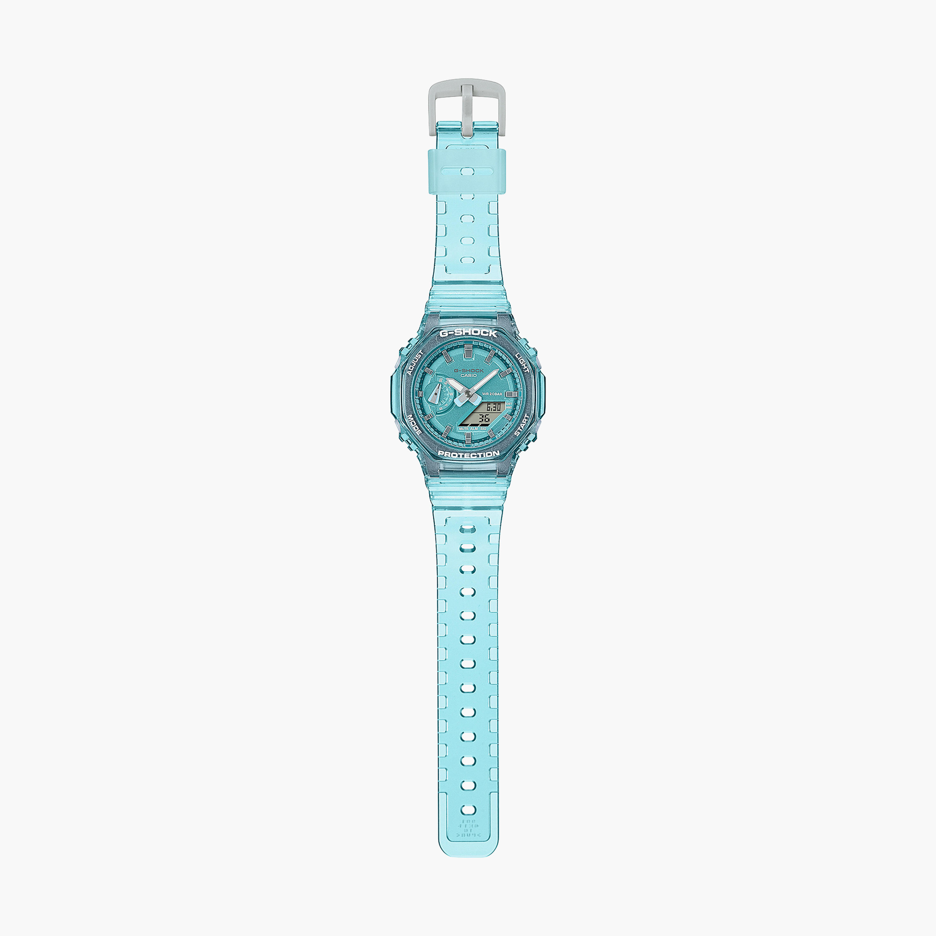 G-Shock Unisex Turquoise Analog-Digital Resin Strap Watch | GMA-S2100SK-2ADR | 43 MM-men-watchesandjewellery-watches-image-3