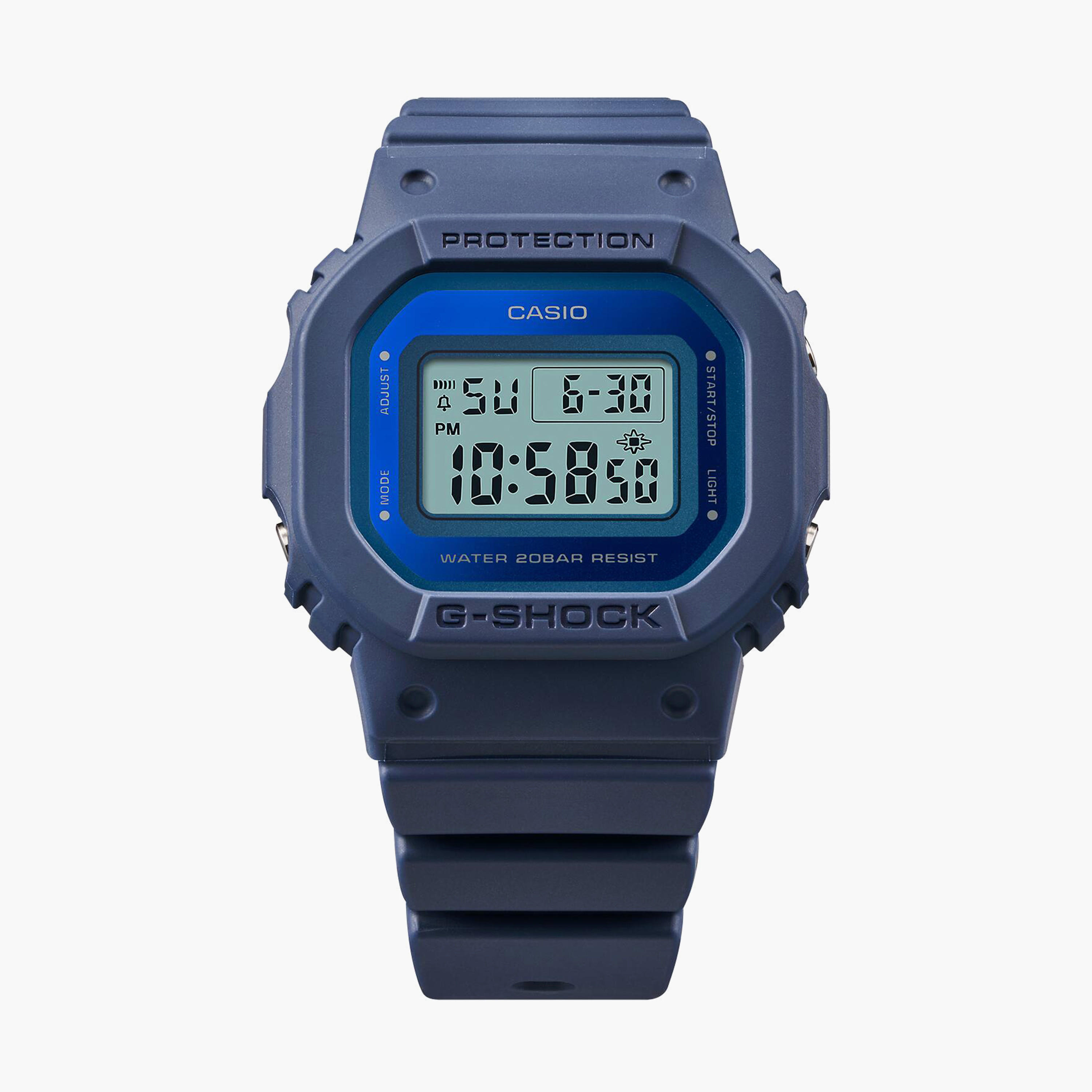 ساعة جي شوك الرقمية بسوار من الراتنج بلون ازرق لكلا الجنسين | GMD-S5600-2DR-men-watchesandjewellery-watches-image-2