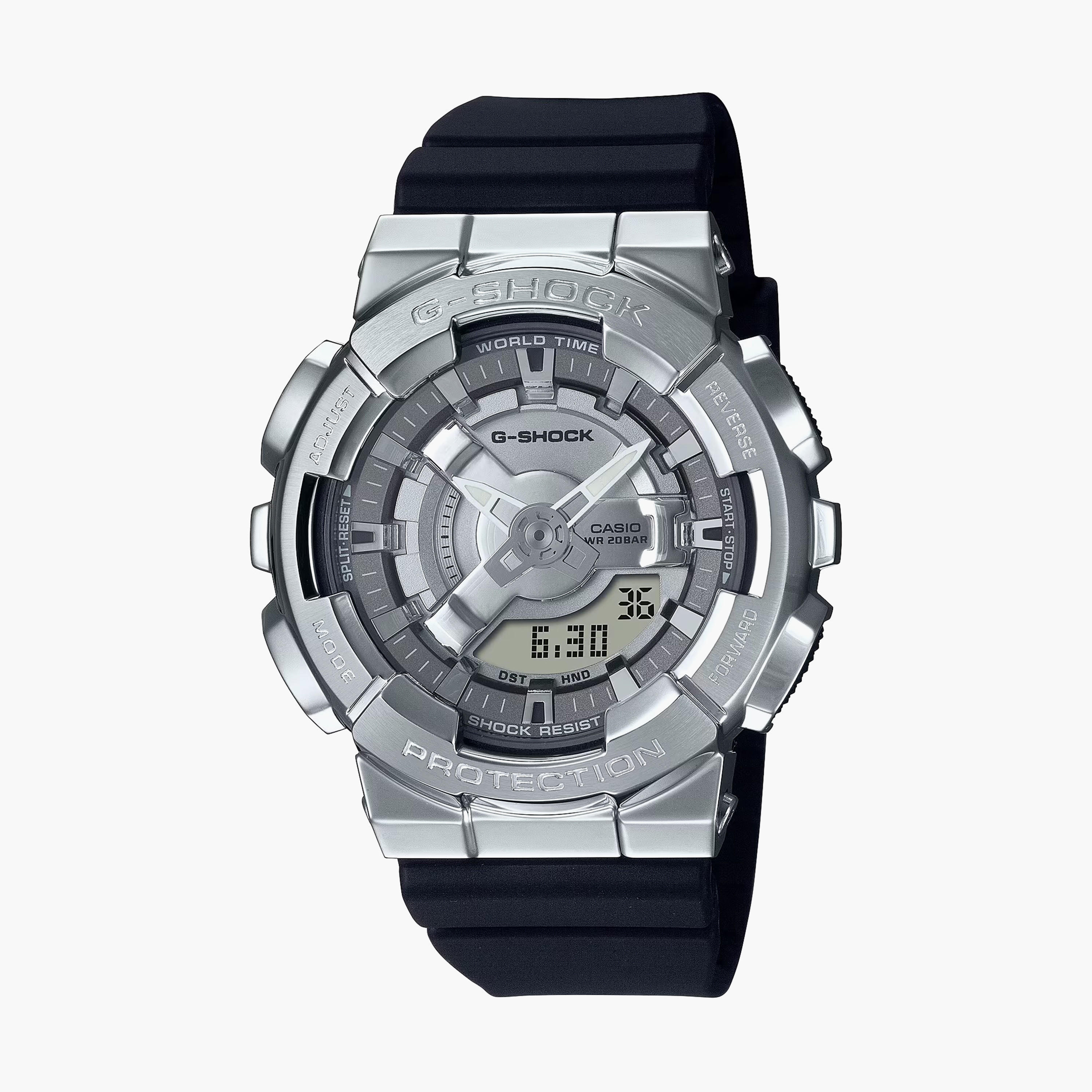 G-Shock Unisex Black Analog-Digital Resin Strap Watch | GM-S110-1ADR-men-watchesandjewellery-watches-image-1