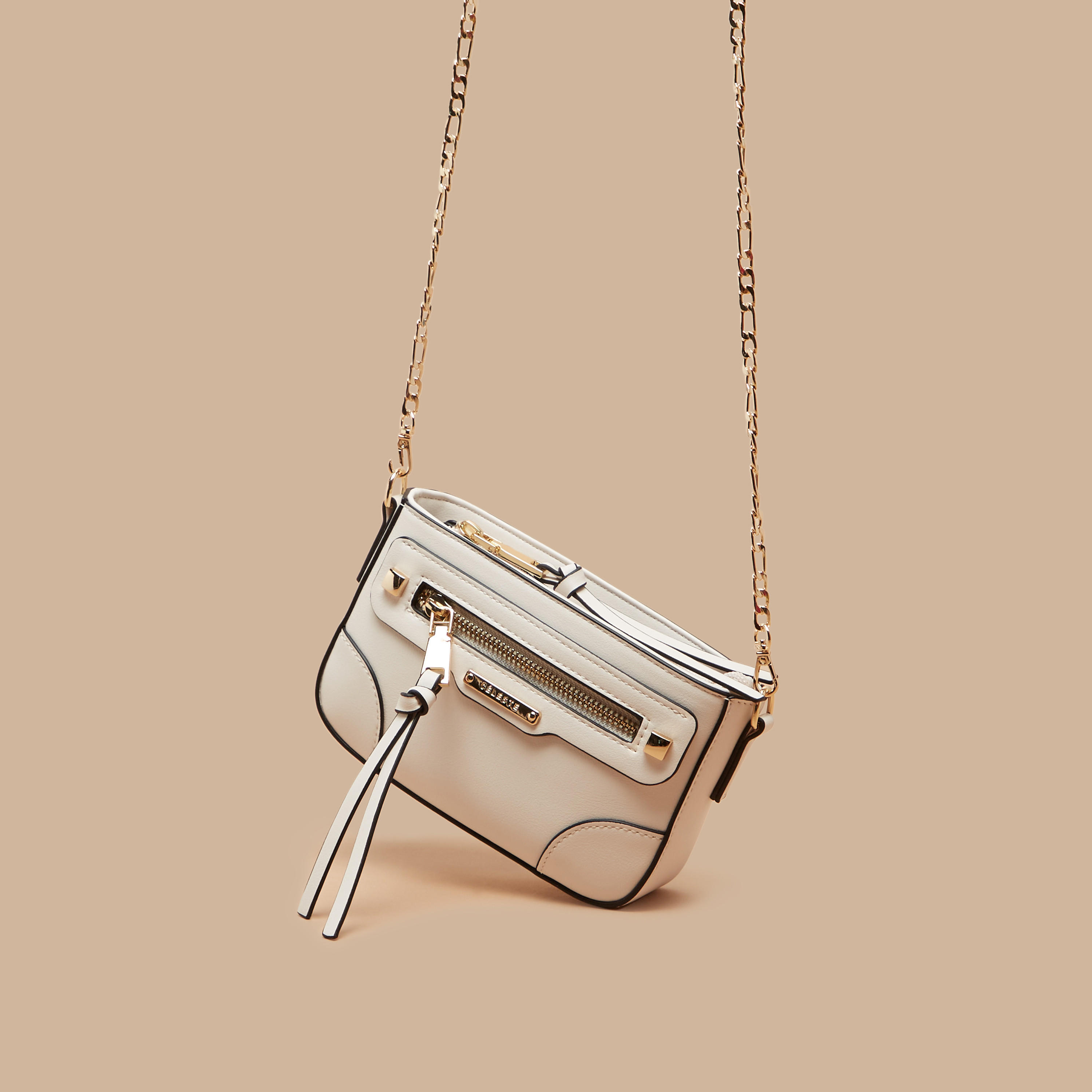 Celeste Textured Crossbody Bag with Detachable Chain Strap-women-bagsandwallets-handbags-image-2