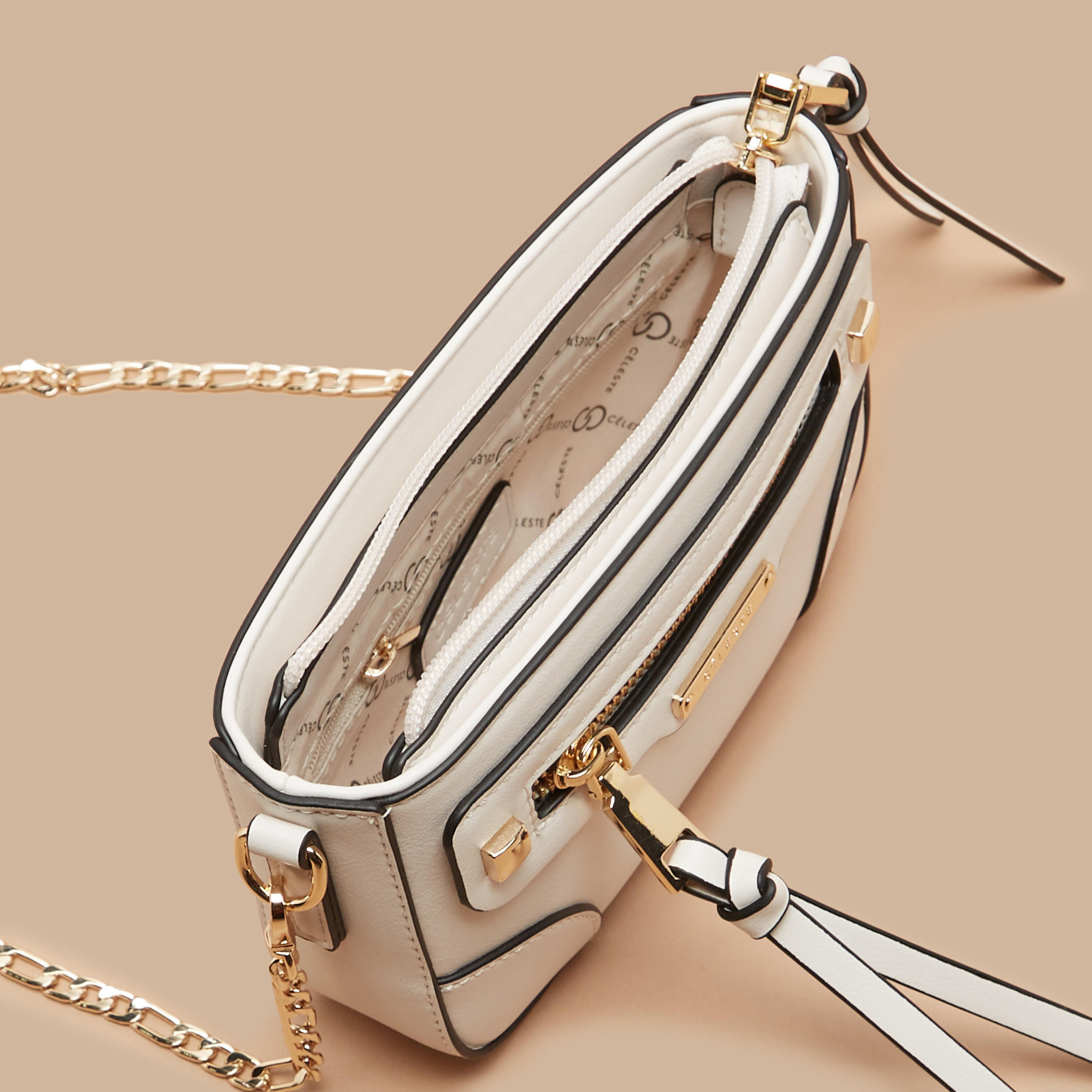Celeste Textured Crossbody Bag with Detachable Chain Strap-women-bagsandwallets-handbags-image-4