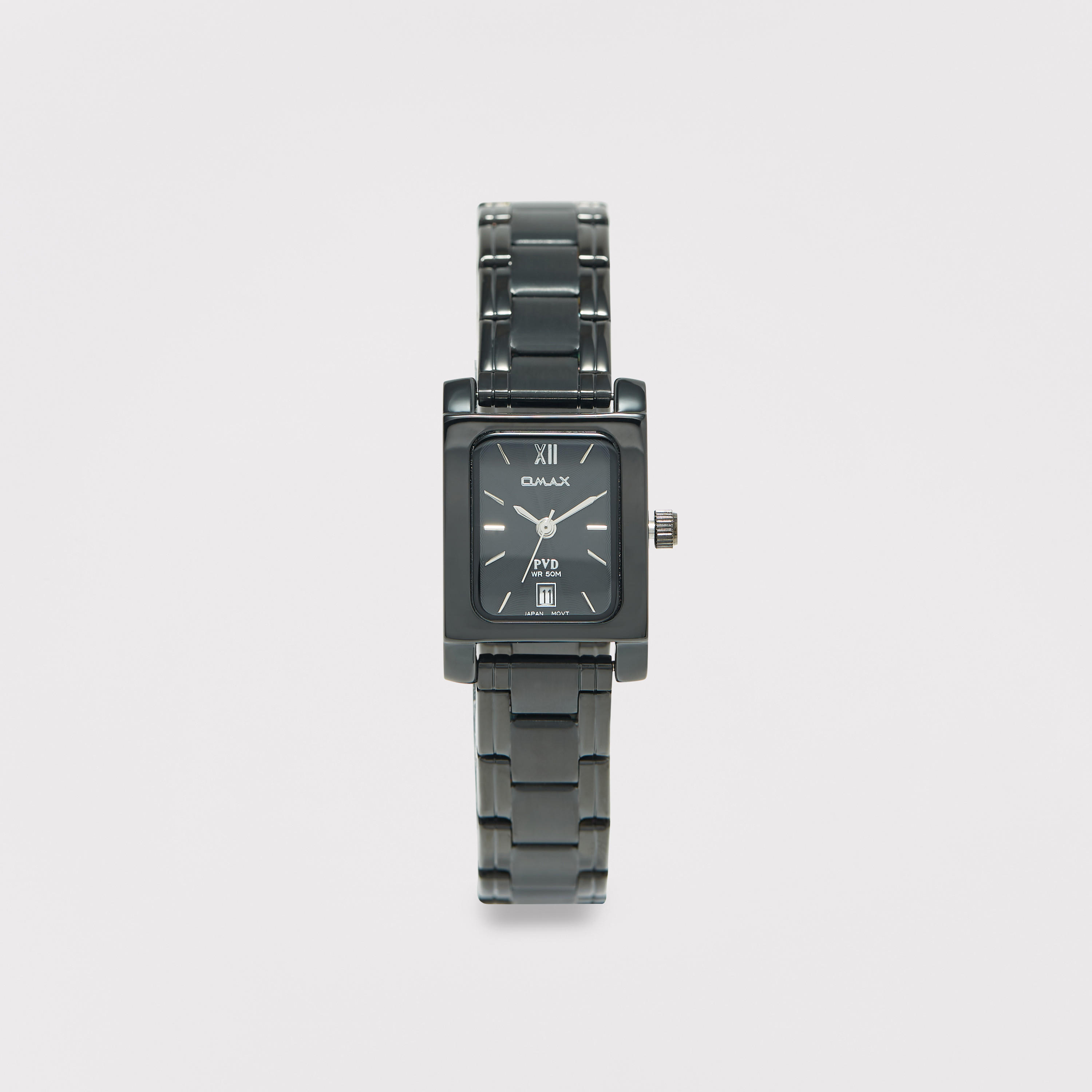 Omax Women's Black Stainless Steel Strap Analog Wristwatch - 00CFD026B012 | 42 MM-women-watchesandjewellery-watches-image-1