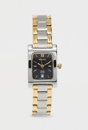 Omax Women's Silver & Gold Stainless Steel Strap Analog Wristwatch - 00CFD026N002 | 42 MM-women-image-1