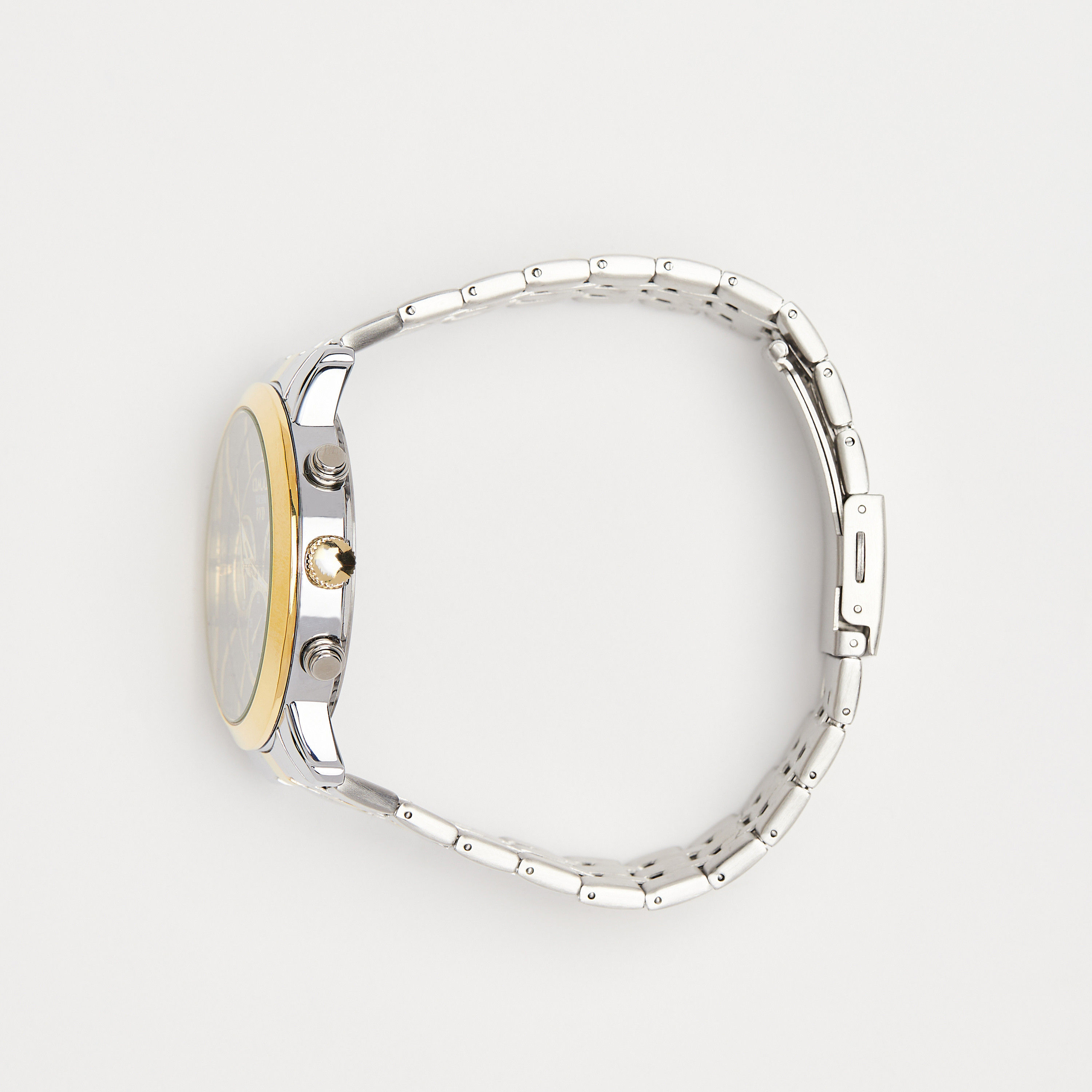 Omax Men's Silver & Gold Stainless Steel Strap Analog Wristwatch - 00FHM005N002 | 44 MM-men-watchesandjewellery-watches-image-4