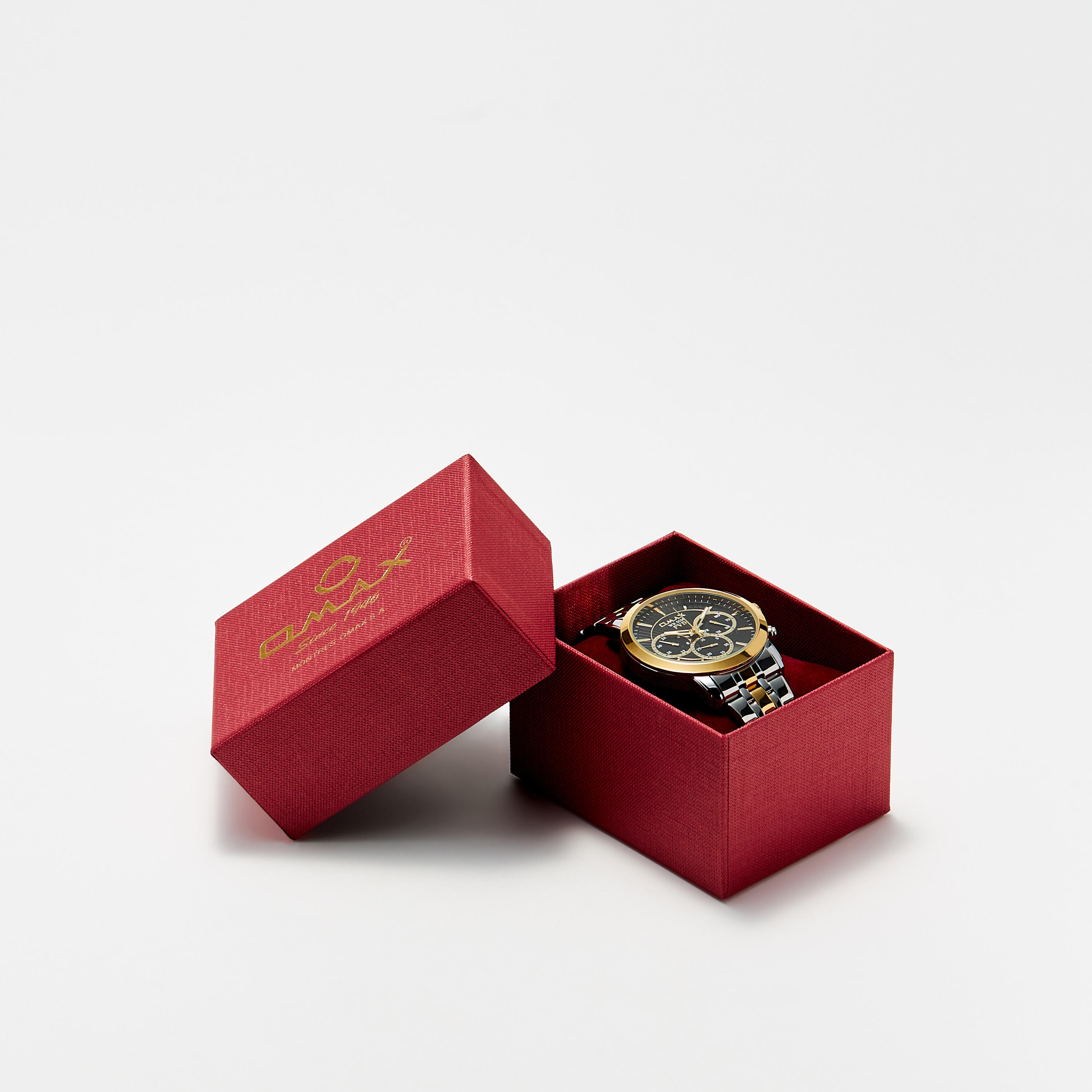 Omax Men's Silver & Gold Stainless Steel Strap Analog Wristwatch - 00FHM005N002 | 44 MM-men-watchesandjewellery-watches-image-5
