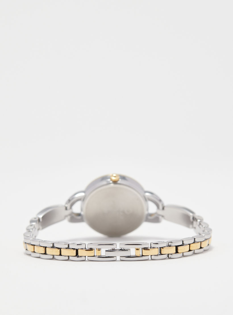 ساعة يد تناظرية فضية وذهبية بسوار ستانلس ستيل للنساء من أوماكس - 00JEC018N001-women-watchesandjewellery-watches-image-3