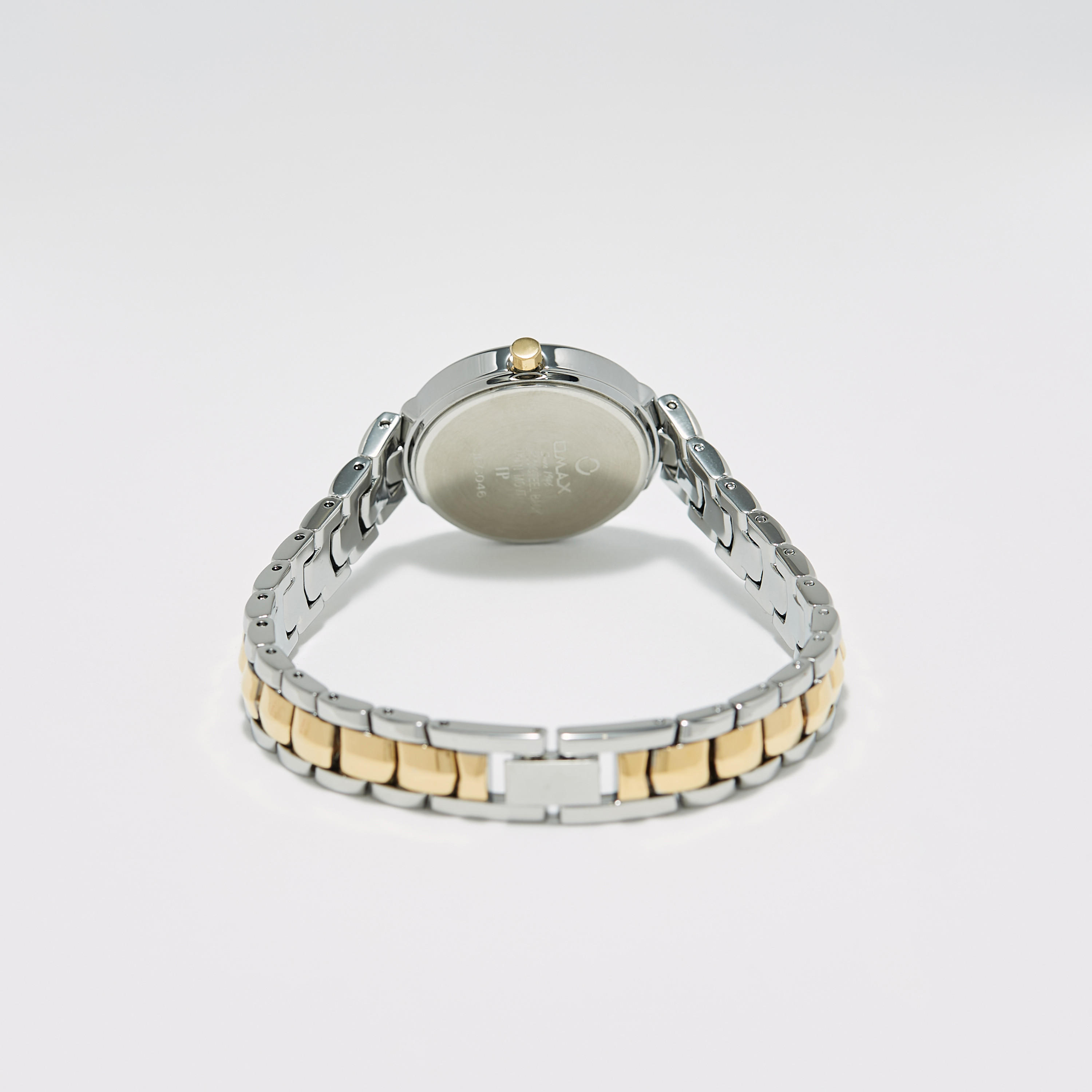 Omax Women's Silver and Gold Stainless Steel Strap Analog Wristwatch - 00JEC046N001 | 28 MM-women-watchesandjewellery-watches-image-2