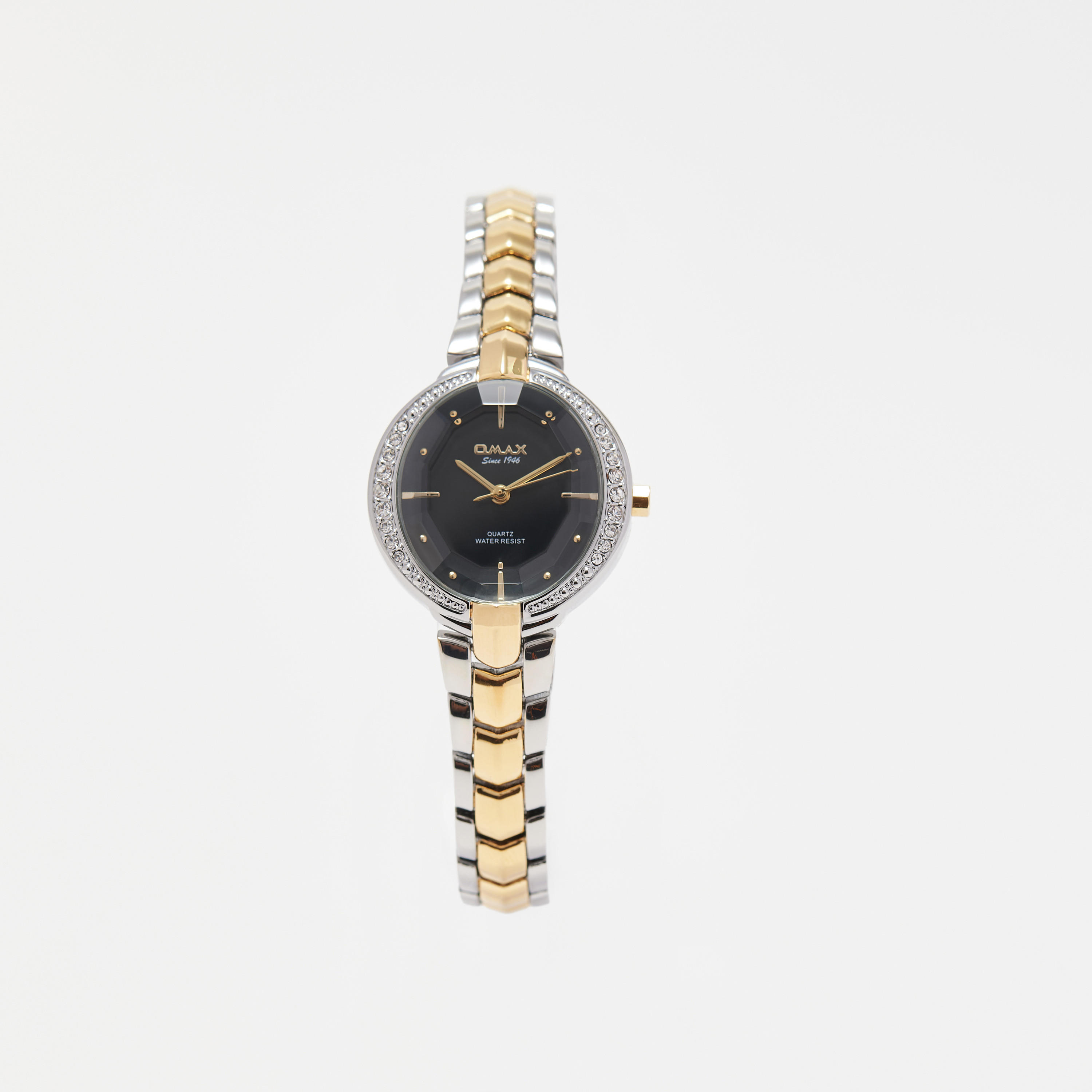 Omax Women's Silver & Gold Stainless Steel Strap Analog Wristwatch - 00JEC046N002-women-watchesandjewellery-watches-image-1