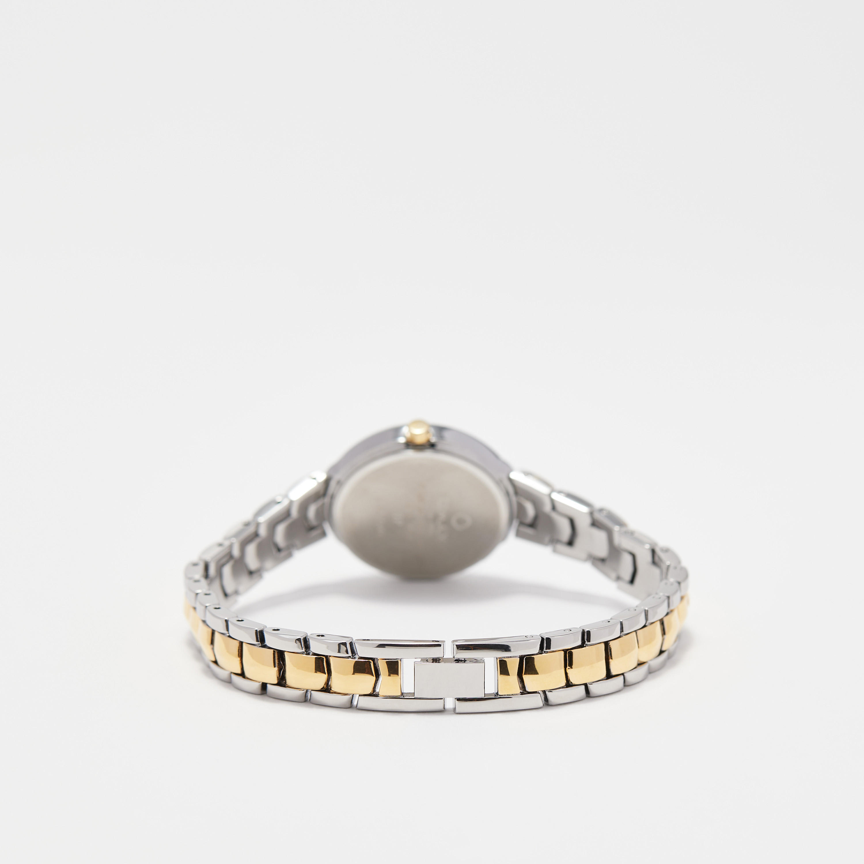 Omax Women's Silver & Gold Stainless Steel Strap Analog Wristwatch - 00JEC046N002-women-watchesandjewellery-watches-image-3