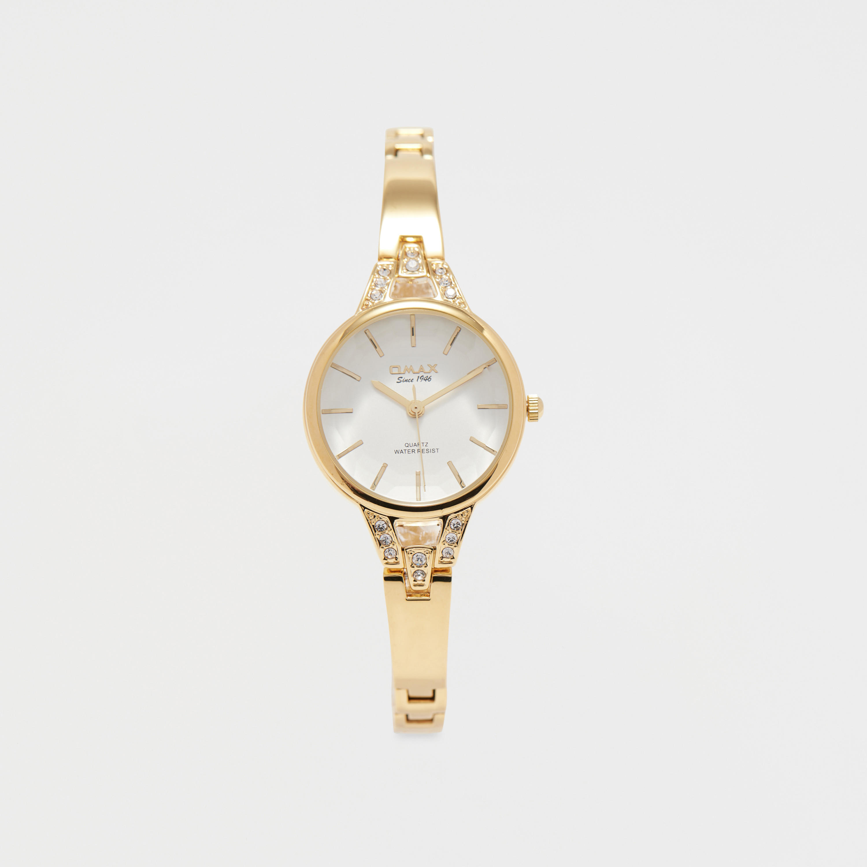 ساعة يد تناظرية ذهبية بحزام ستانلس ستيل للنساء من أوماكس - 00JEC048Q008-women-watchesandjewellery-watches-image-1
