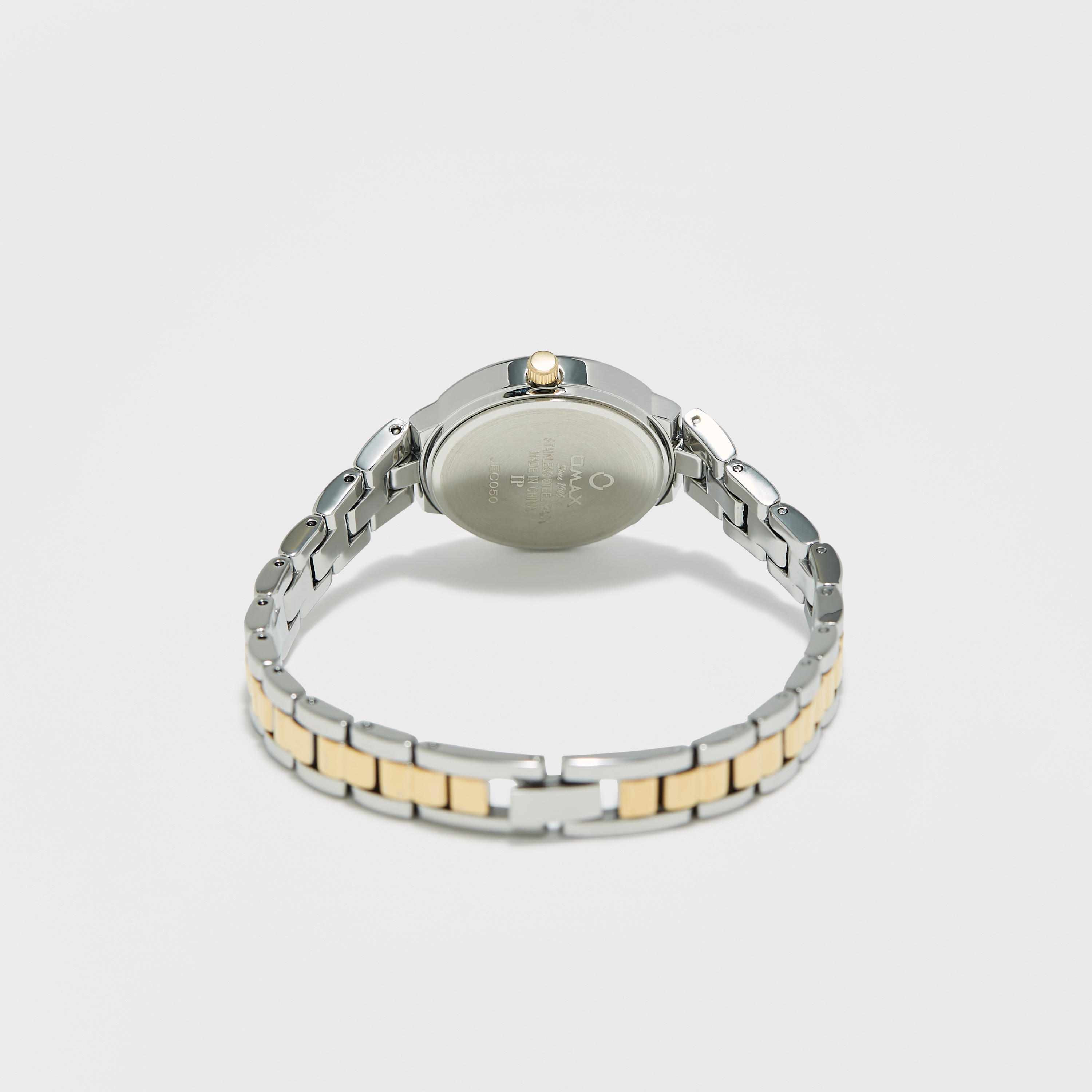 Omax Women's Silver & Gold Stainless Steel Strap Analog Wristwatch - 00JEC050N002-women-watchesandjewellery-watches-image-2