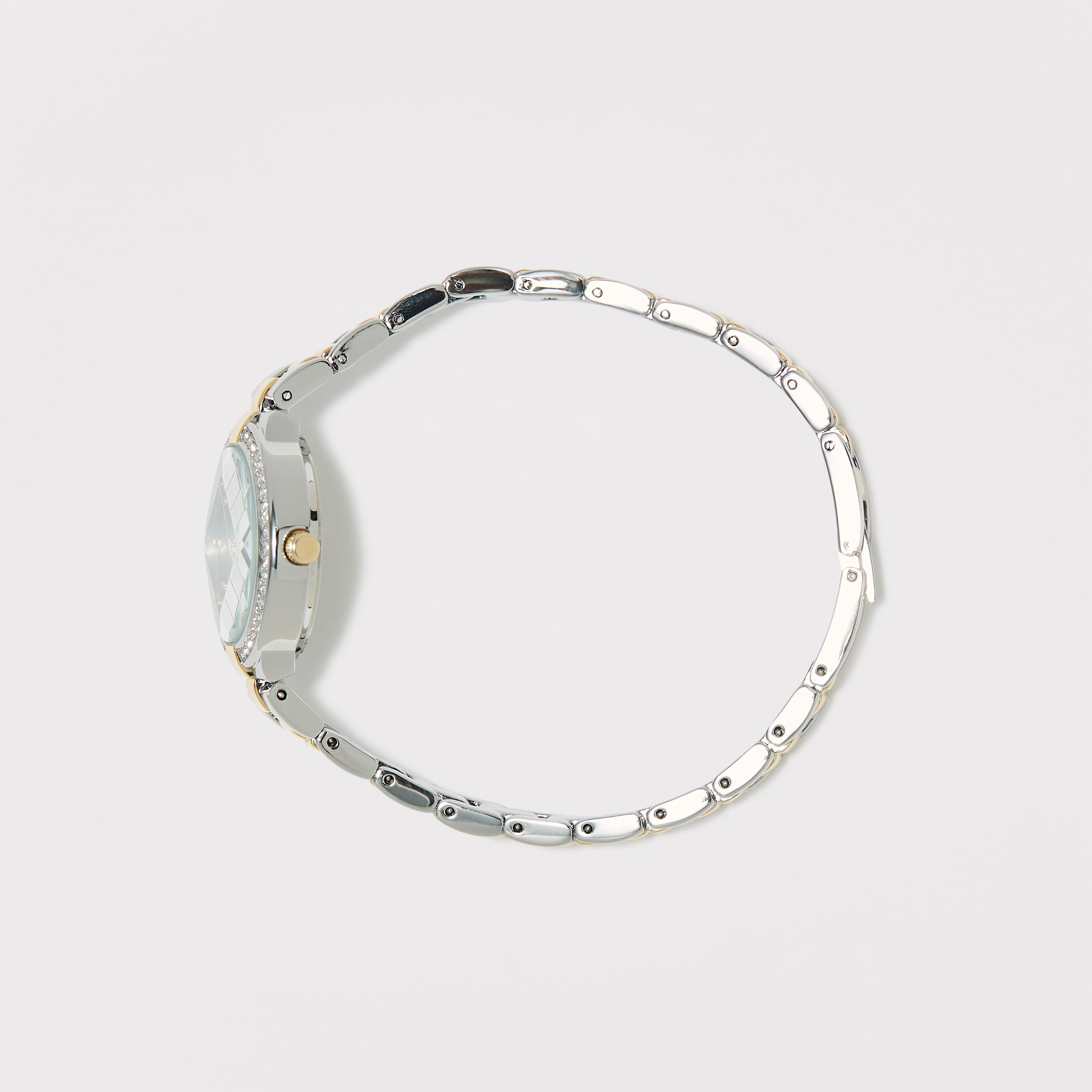 ساعة يد تناظرية فضية وذهبية بسوار ستانلس ستيل للنساء من أوماكس - 00JEC050N002-women-watchesandjewellery-watches-image-3
