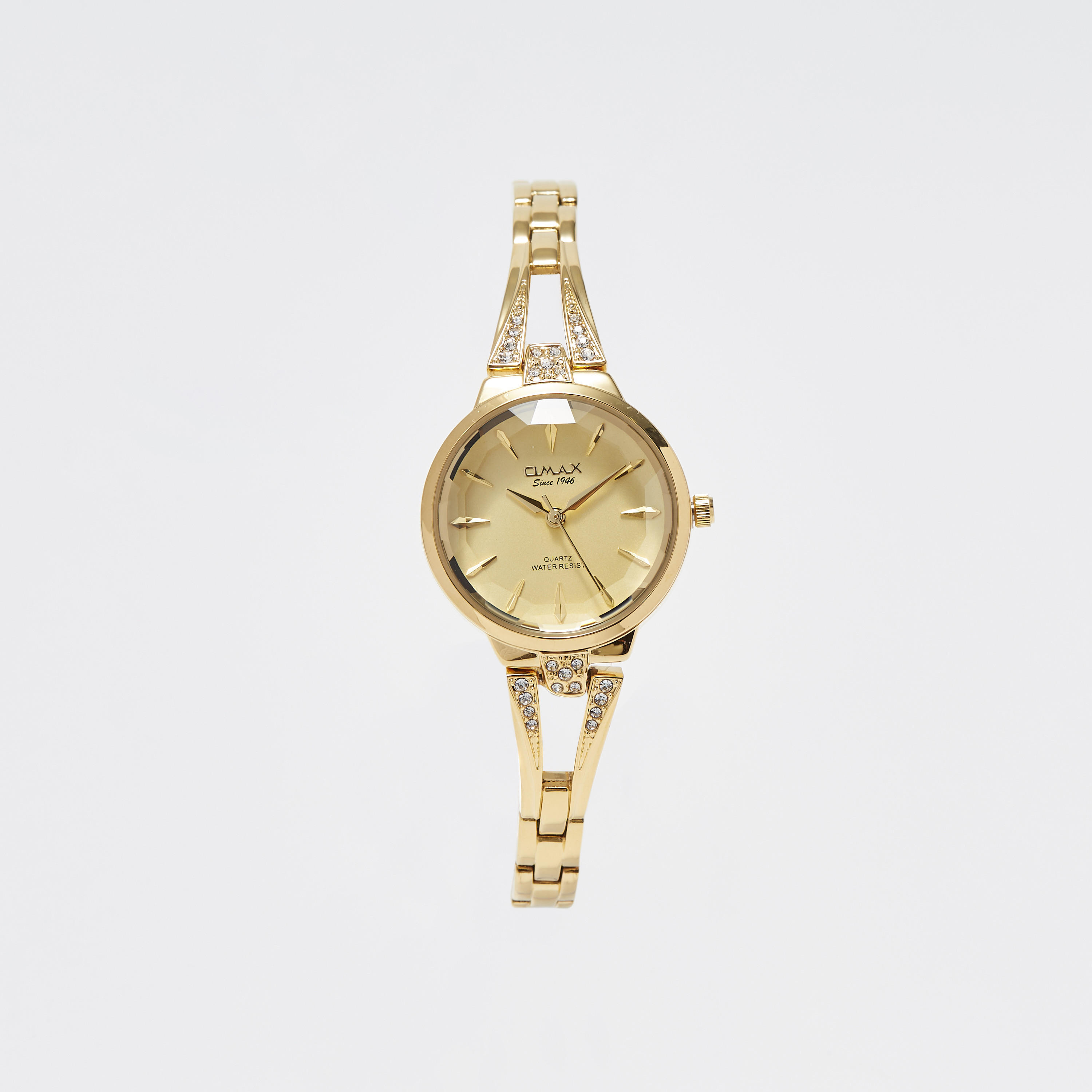 ساعة يد تناظرية ذهبية بحزام ستانلس ستيل للنساء من أوماكس - 00JEC052Q001-women-watchesandjewellery-watches-image-1