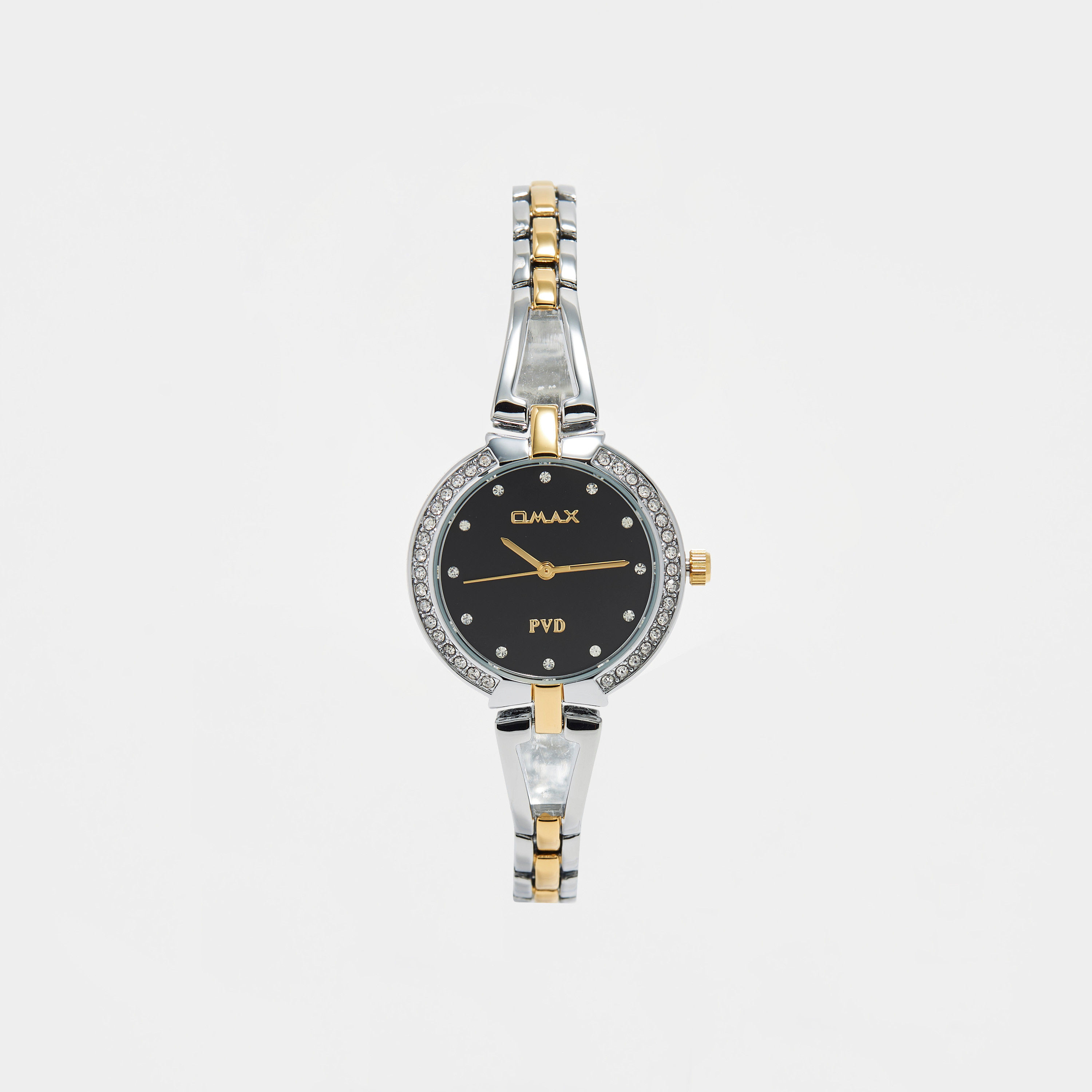 Omax Women's Silver and Gold Stainless Steel Strap Analog Wristwatch - 00JEX002N001-women-watchesandjewellery-watches-image-5