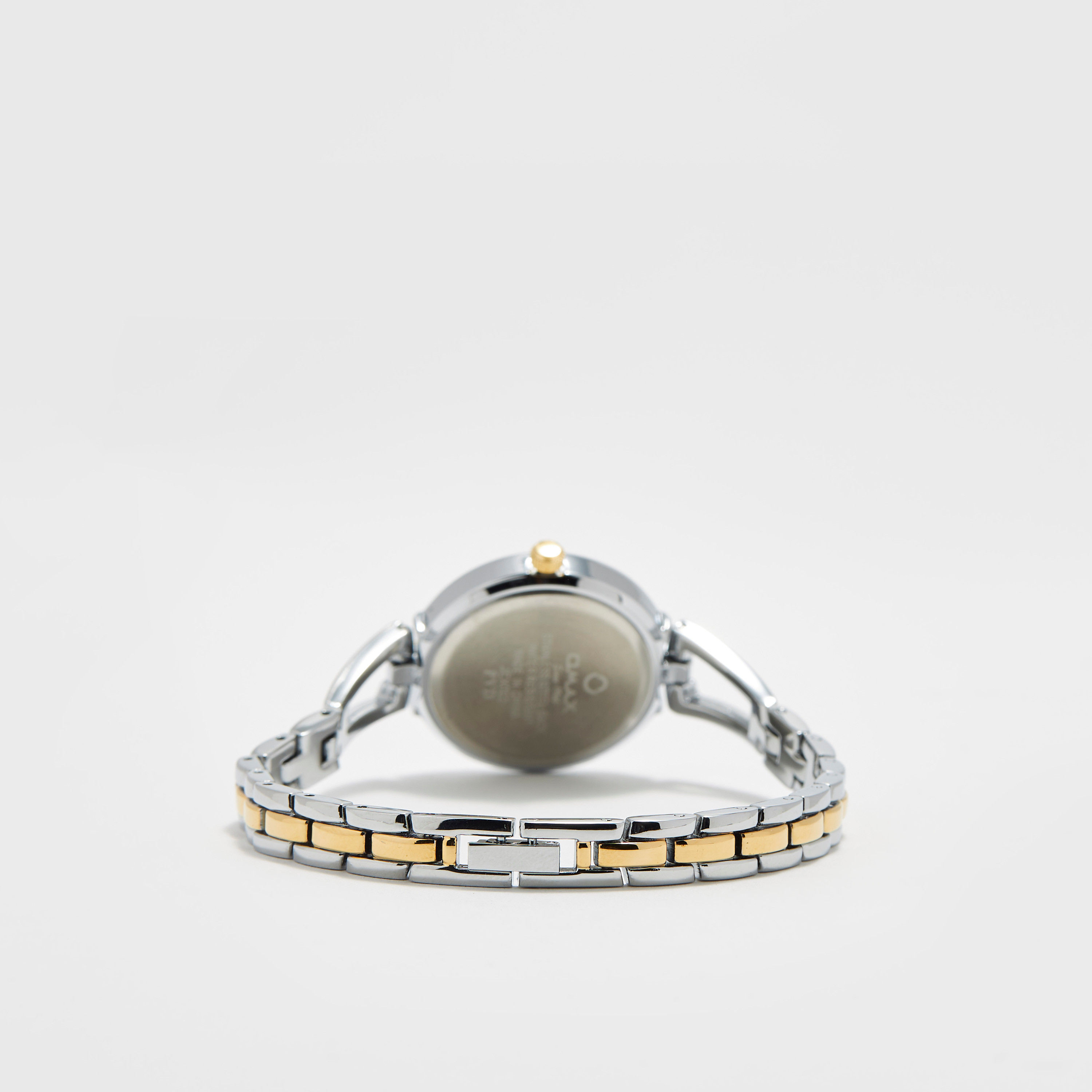 Omax Women's Silver and Gold Stainless Steel Strap Analog Wristwatch - 00JEX002N001-women-watchesandjewellery-watches-image-7