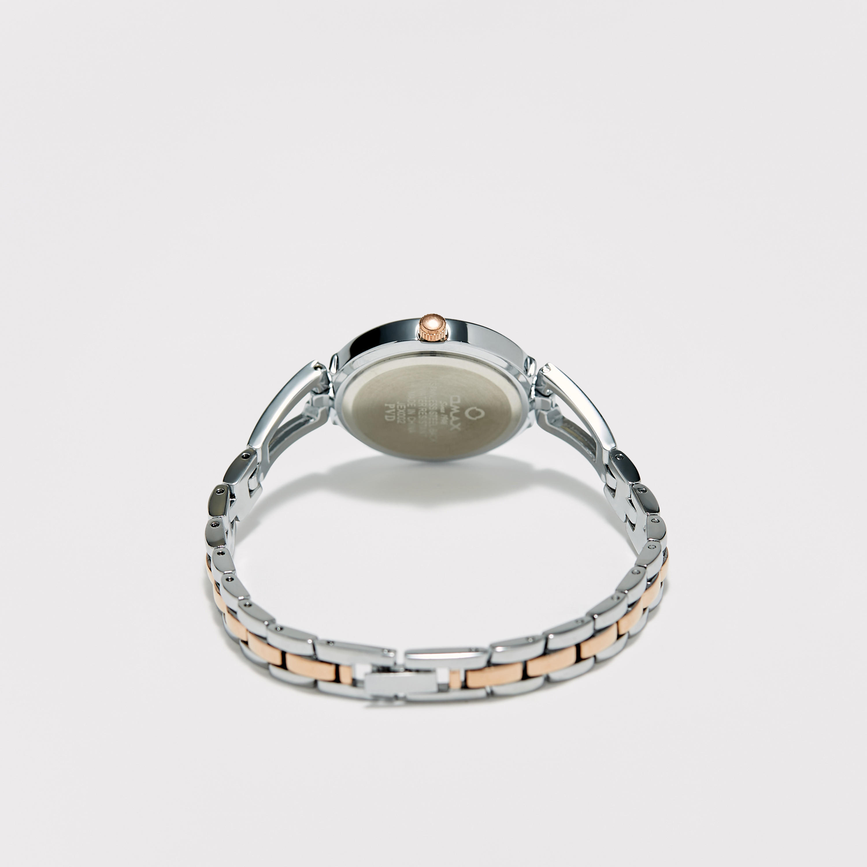 ساعة يد تناظرية فضية وذهبية بسوار ستانليس ستيل للنساء من أوماكس - 00JEX002N001-women-watchesandjewellery-watches-image-2