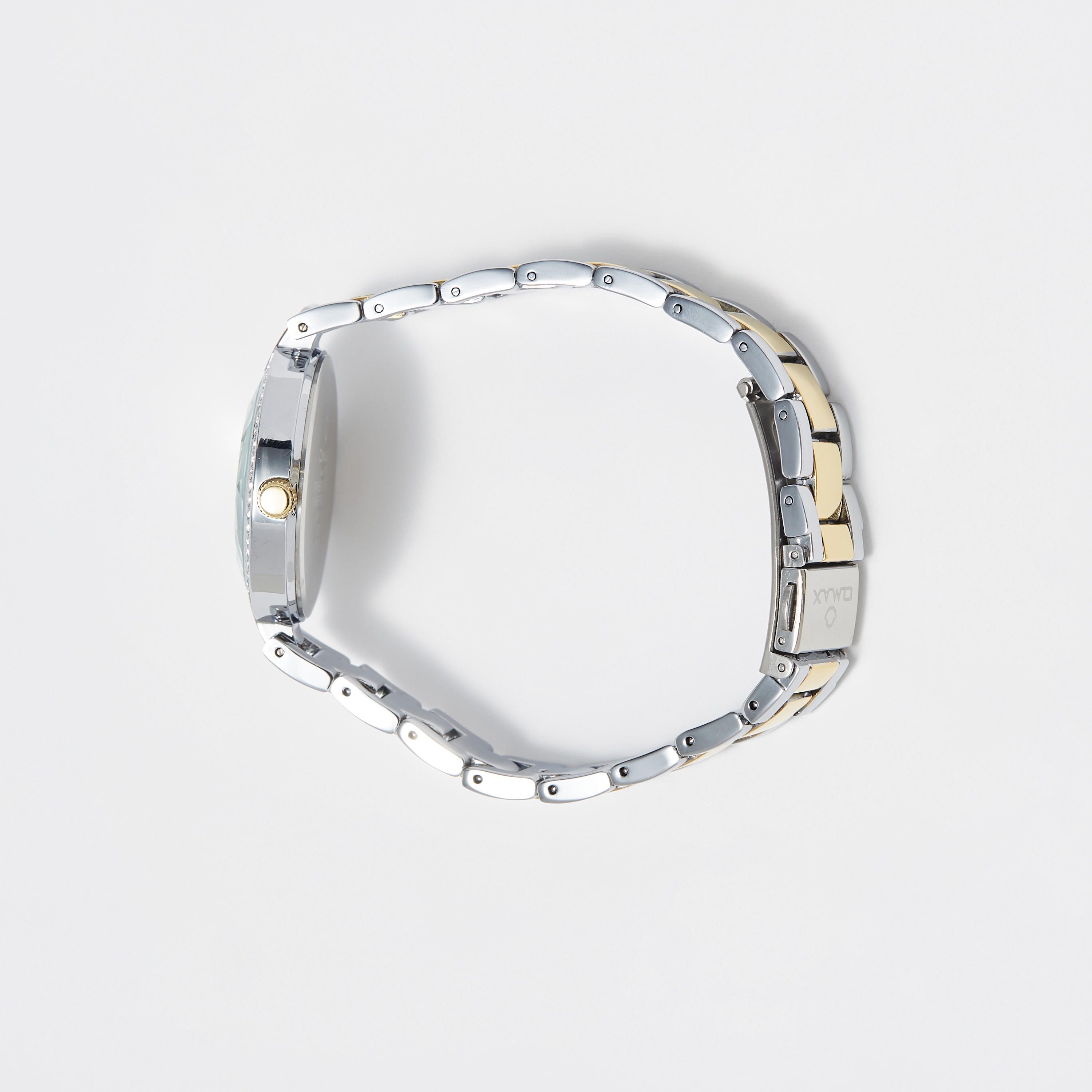 ساعة يد تناظرية فضية وذهبية بسوار ستانلس ستيل للنساء من أوماكس - 00JSS026N002-women-watchesandjewellery-watches-image-2