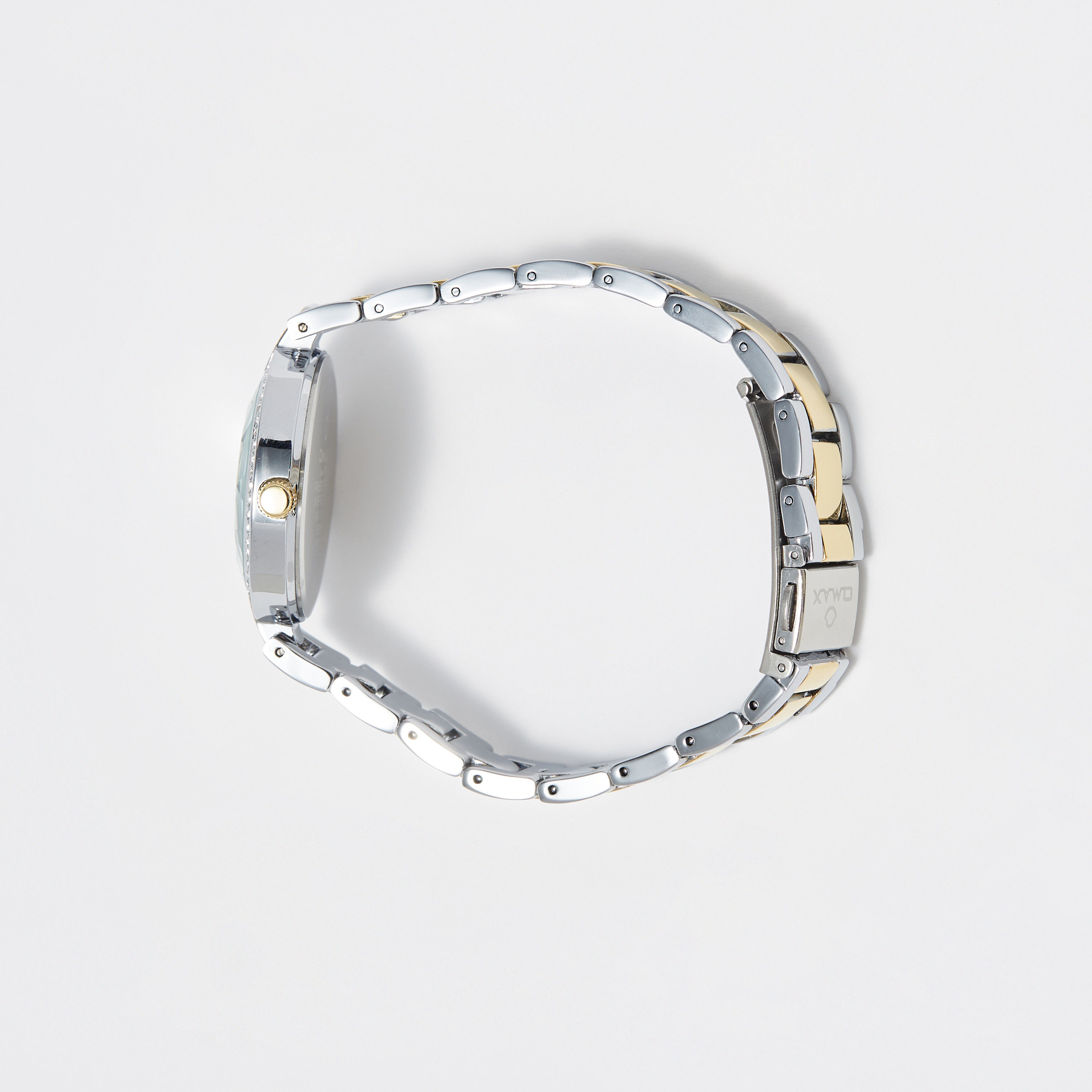 ساعة يد تناظرية فضية وذهبية بسوار ستانلس ستيل للنساء من أوماكس - 00JSS026N002-women-watchesandjewellery-watches-image-2