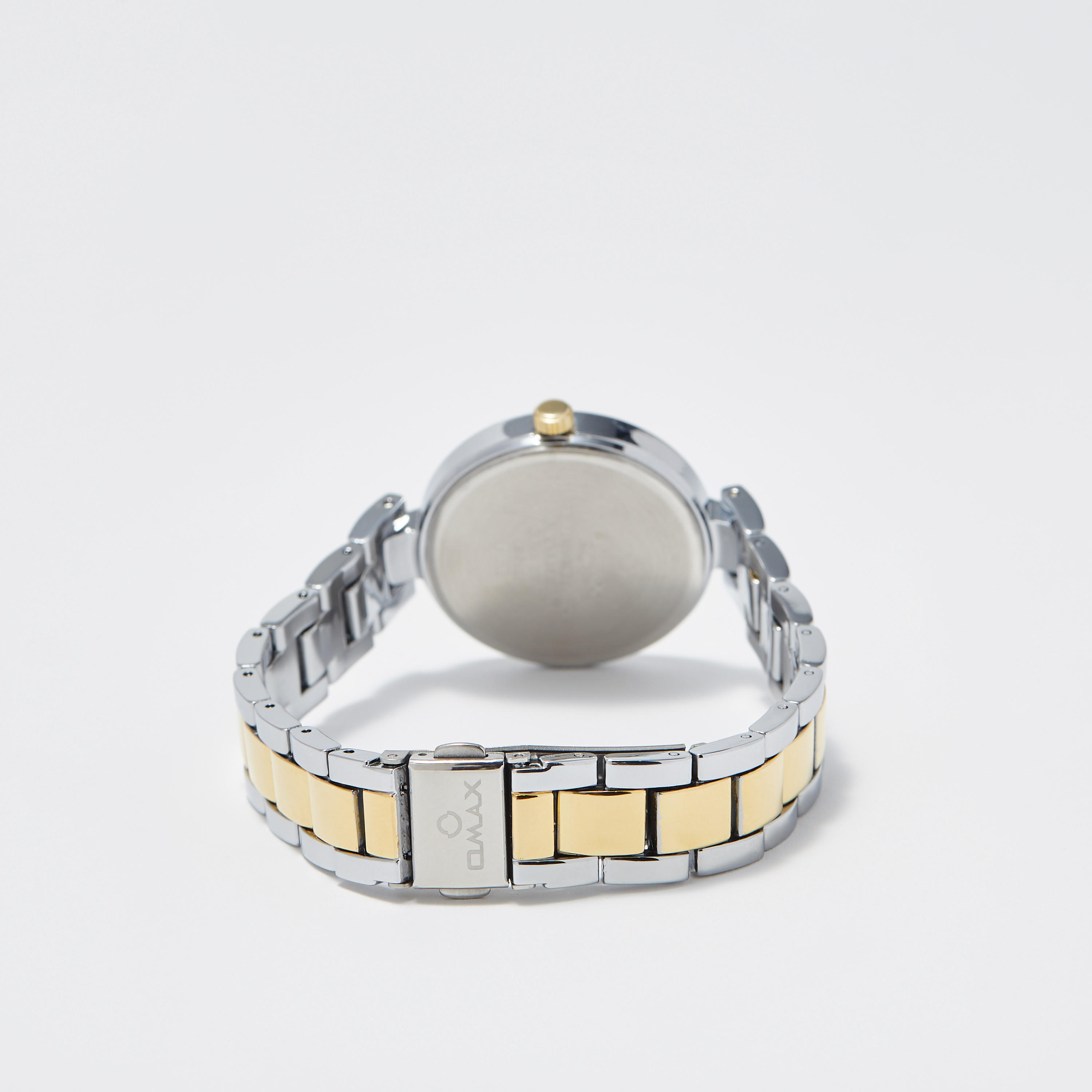 ساعة يد تناظرية فضية وذهبية بسوار ستانلس ستيل للنساء من أوماكس - 00JSS026N002-women-watchesandjewellery-watches-image-3