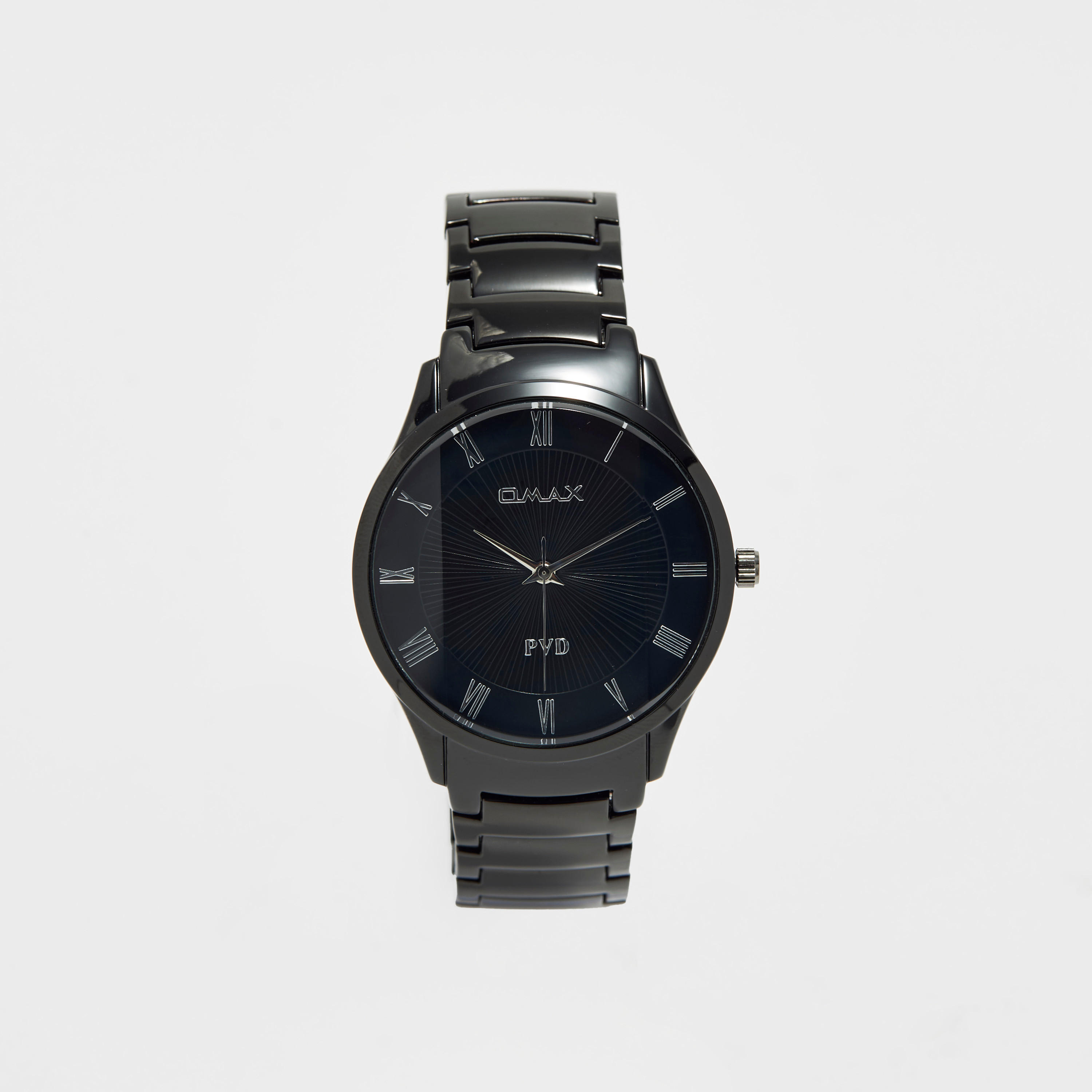 Omax Men's Black Stainless Steel Strap Analog Wristwatch - 00NSC001B002 | 42 MM-men-watchesandjewellery-watches-image-1