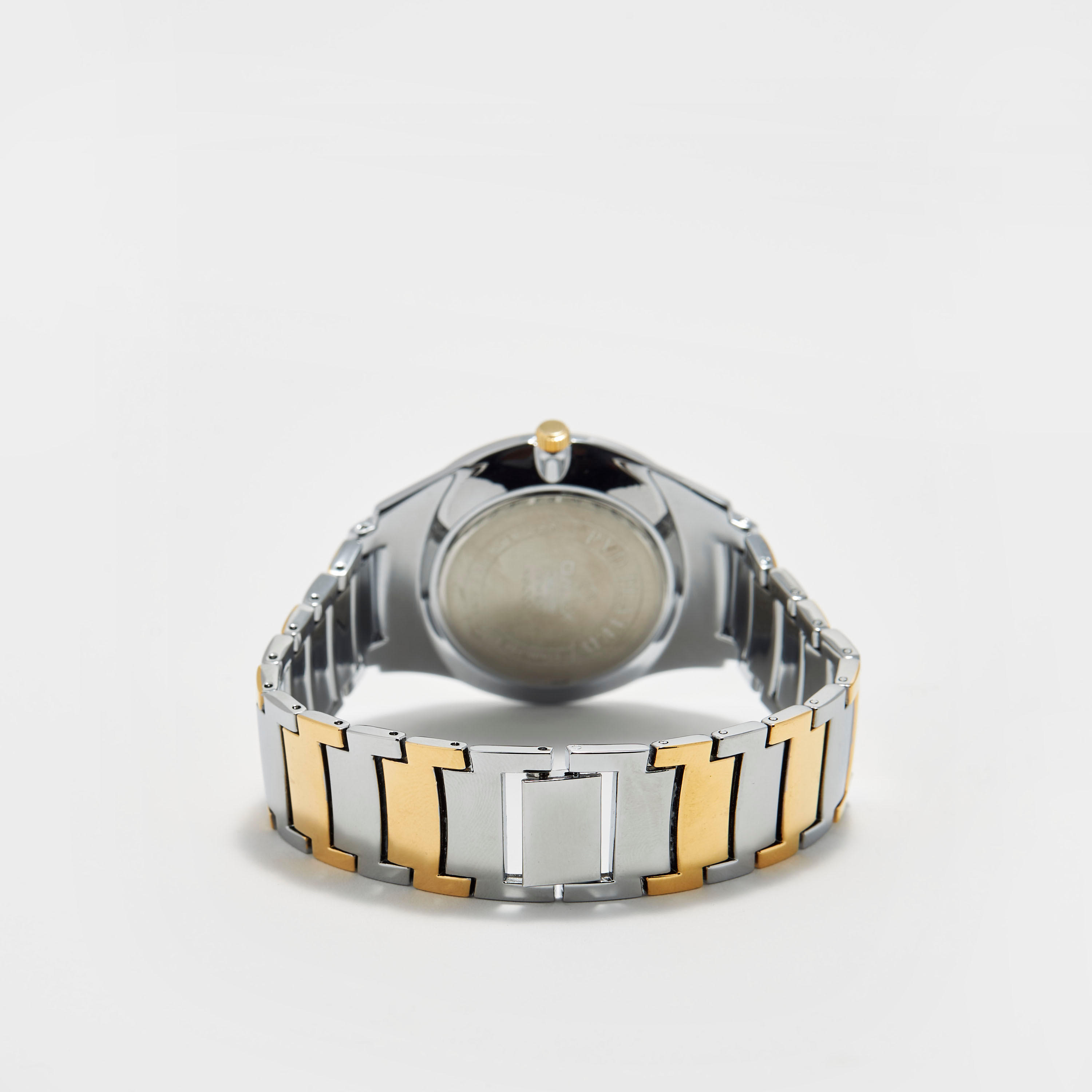 Omax Men's Silver & Gold Stainless Steel Strap Analog Wristwatch - 00NSC001N008 | 42 MM-men-watchesandjewellery-watches-image-3