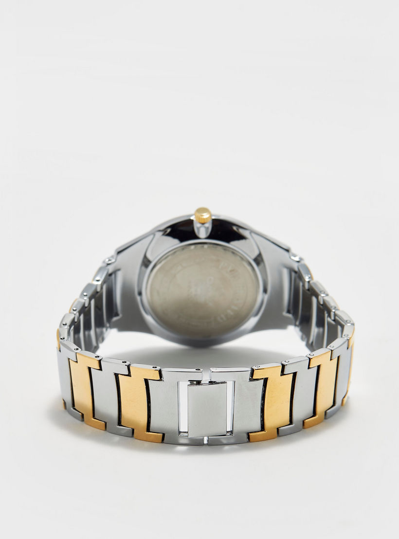 Omax Men's Silver & Gold Stainless Steel Strap Analog Wristwatch - 00NSC001N008 | 42 MM-men-watchesandjewellery-watches-image-3