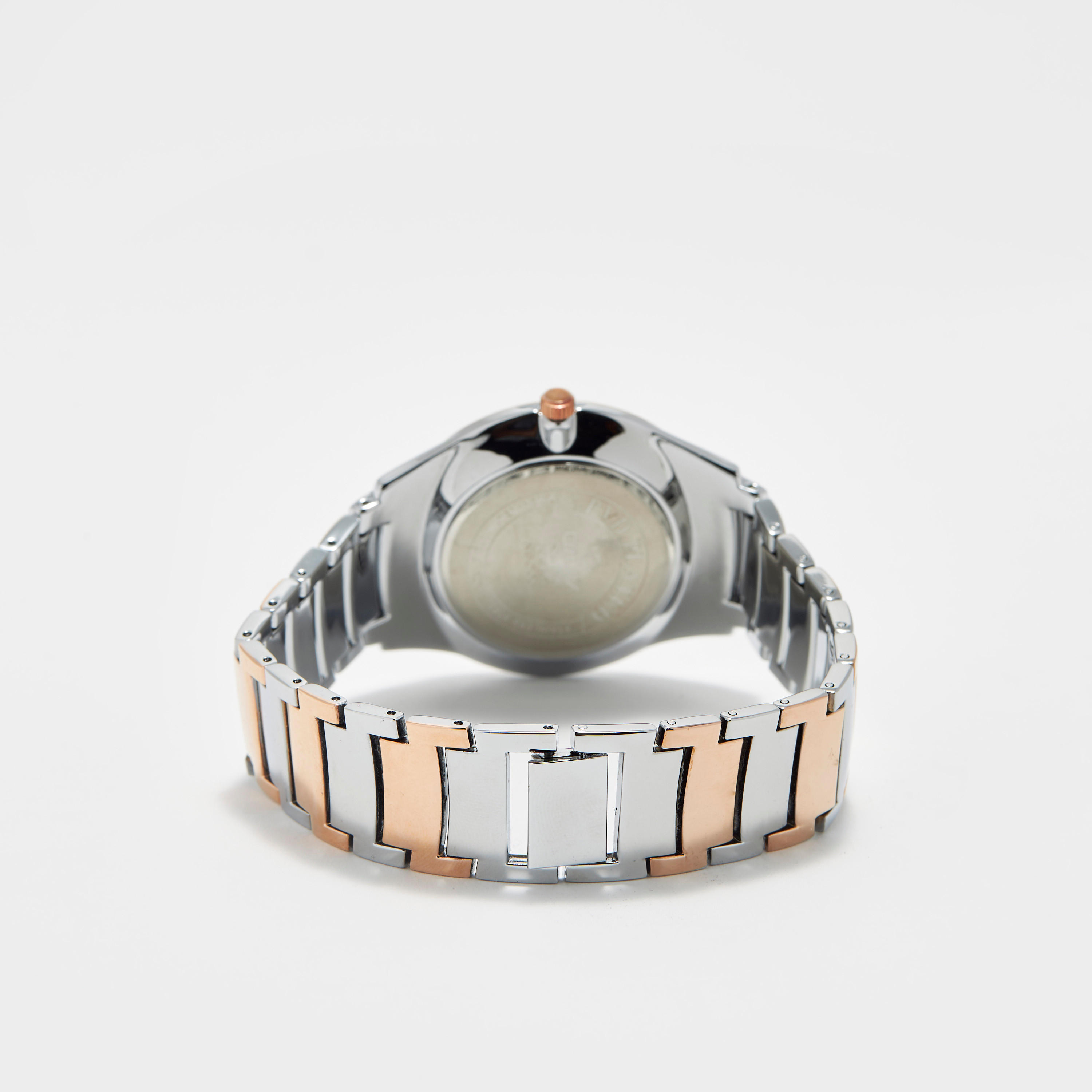 ساعة يد تناظرية فضية وذهبية بسوار ستانلس ستيل للرجال من أوماكس - 00NSC001N012-men-watchesandjewellery-watches-image-3