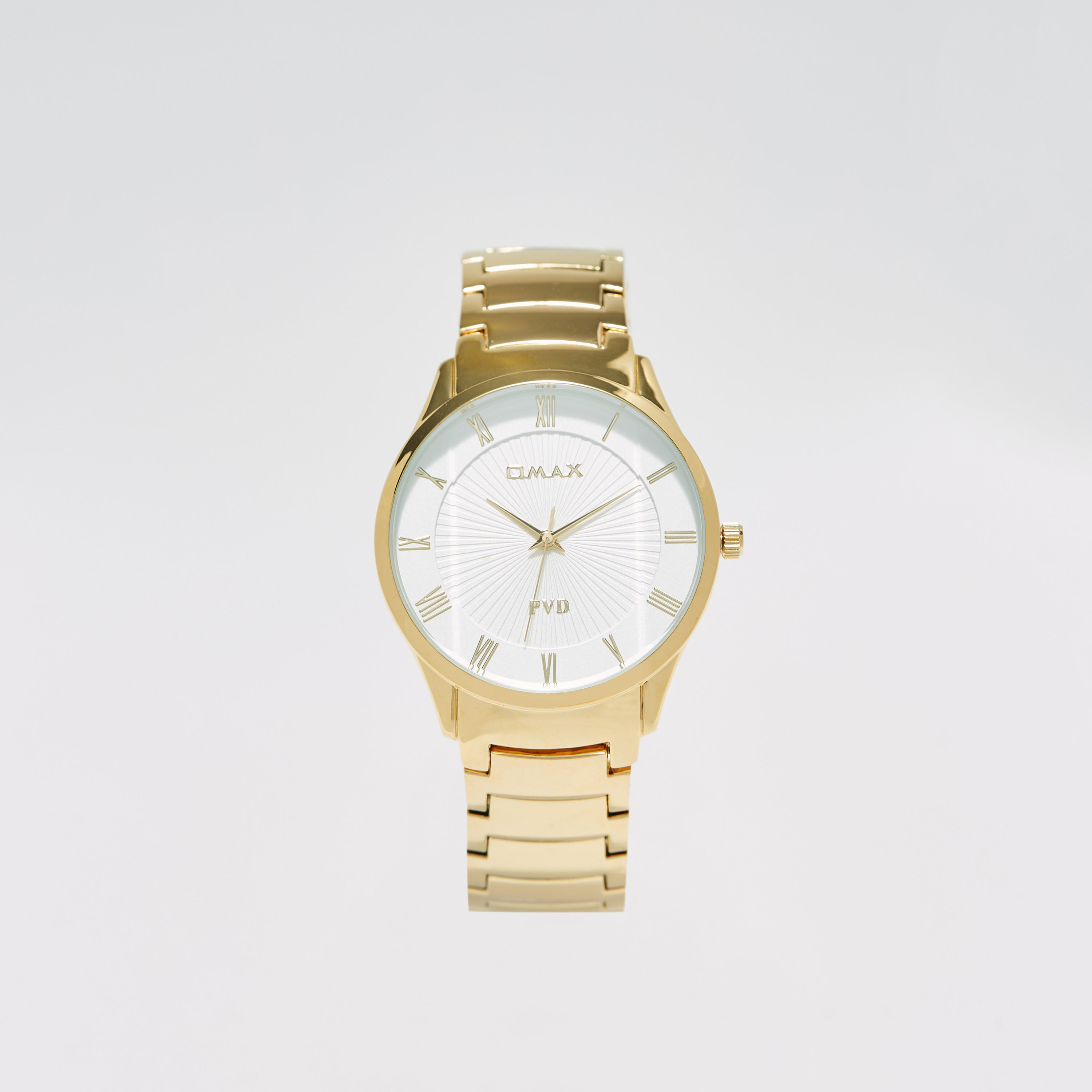 ساعة يد تناظرية ذهبية بحزام ستانليس ستيل للرجال من أوماكس - 00NSC001Q008-men-watchesandjewellery-watches-image-1