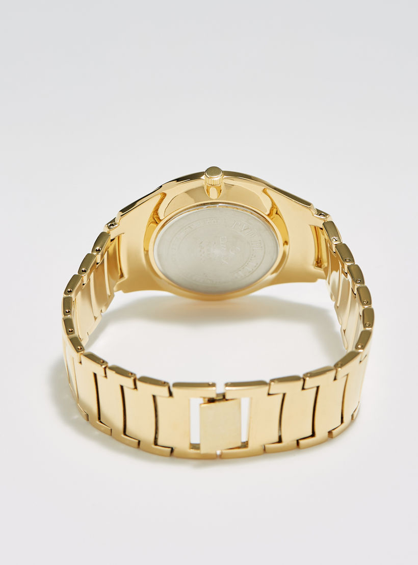 Omax Men's Gold Stainless Steel Strap Analog Wristwatch - 00NSC001Q008-men-watchesandjewellery-watches-image-2