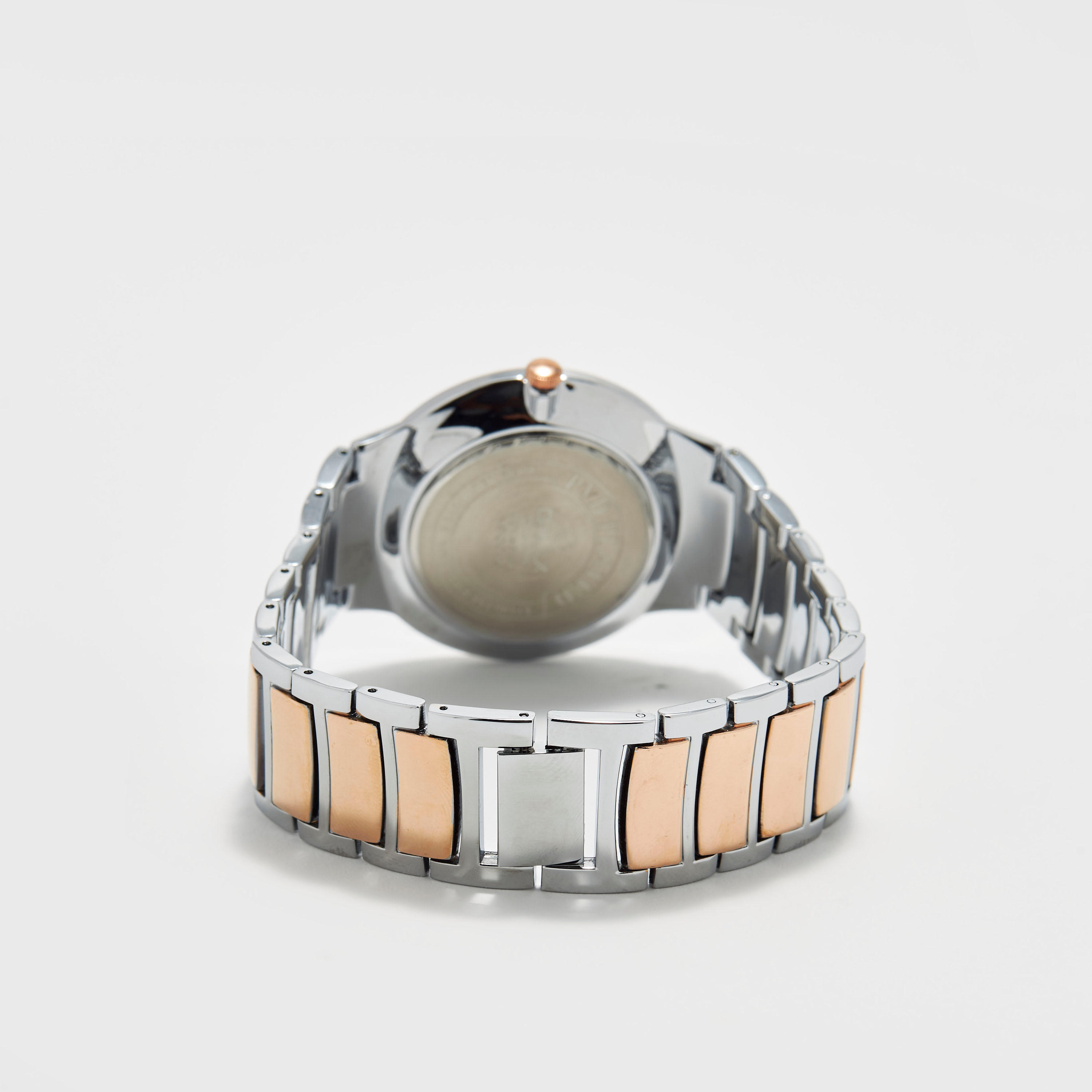 ساعة يد تناظرية فضية وذهبية بسوار ستانلس ستيل للرجال من أوماكس - 00NSC005N012-men-watchesandjewellery-watches-image-3