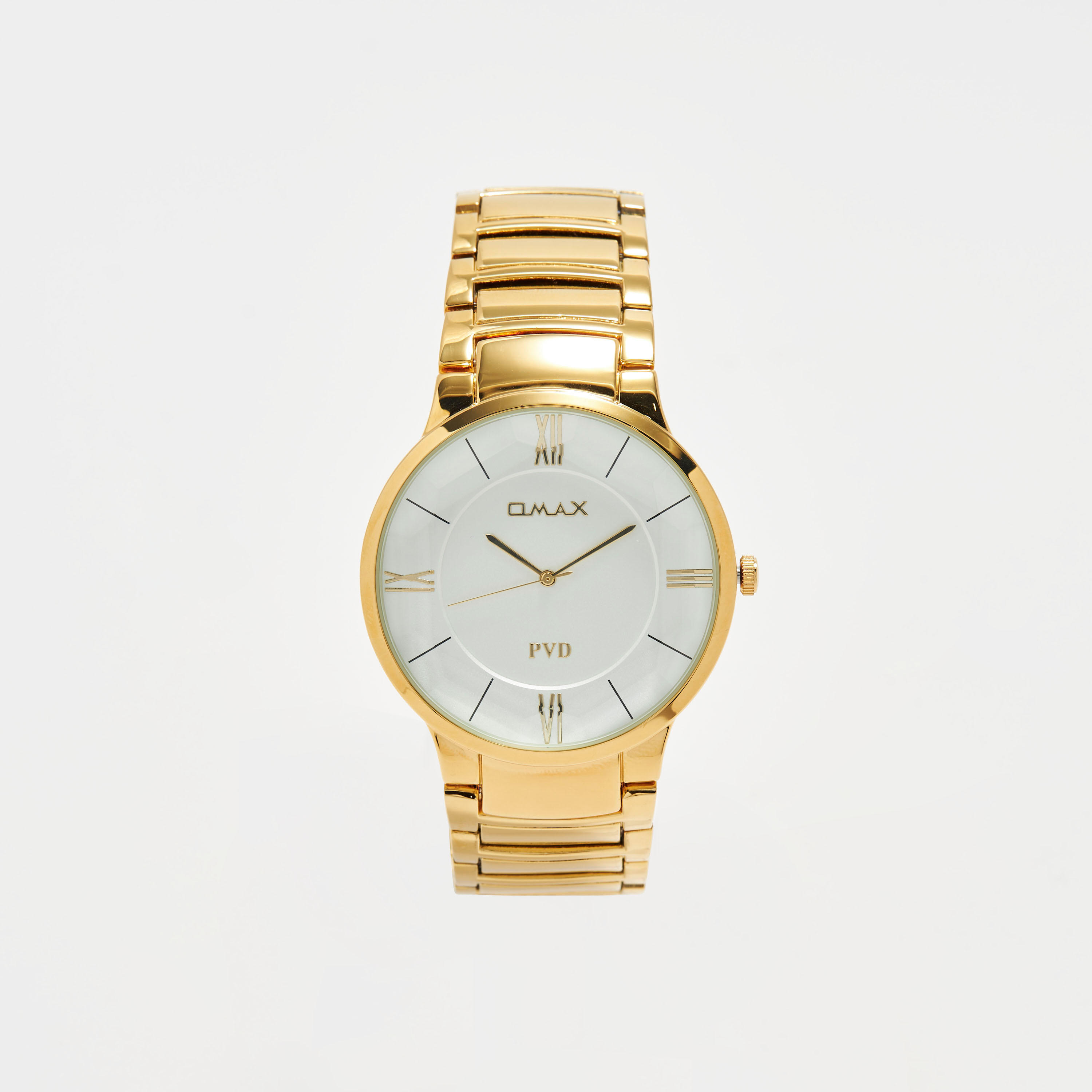 Omax Men's Gold Stainless Steel Strap Analog Wristwatch - 00NSC005Q008-men-watchesandjewellery-watches-image-1