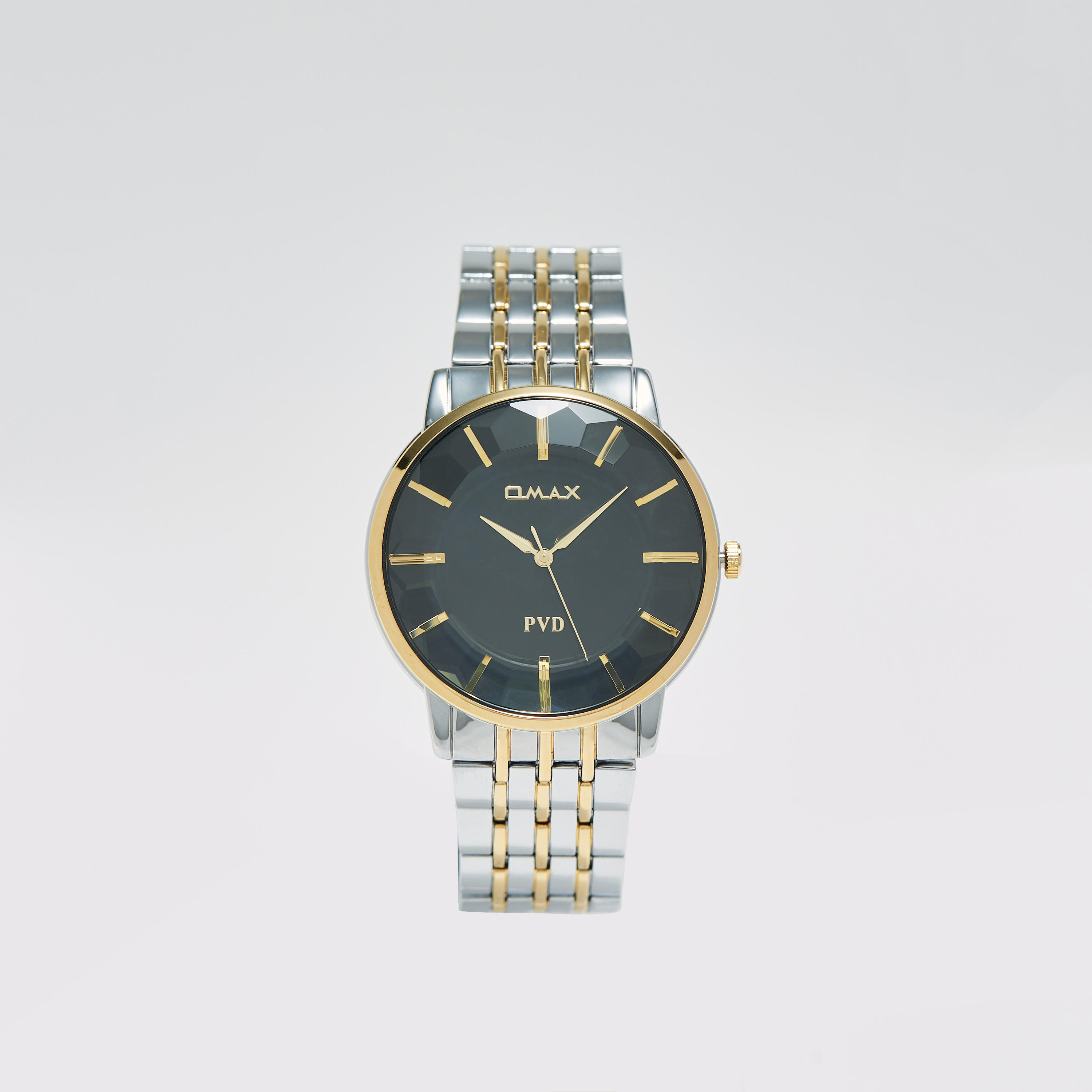 ساعة يد تناظرية فضية وذهبية بسوار ستانليس ستيل للرجال من أوماكس - 00NSC007N002-men-watchesandjewellery-watches-image-1