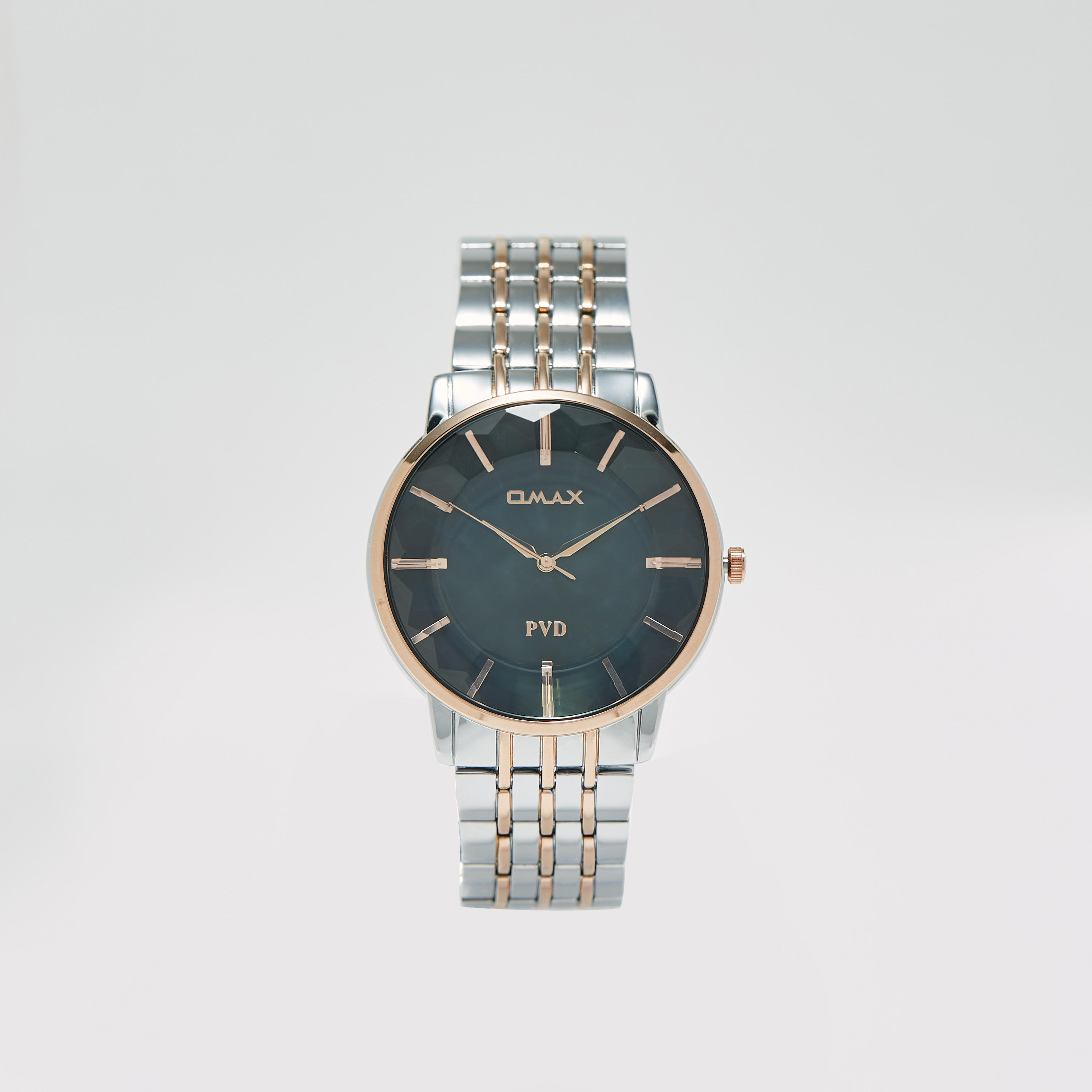 Omax Men's Silver and Gold Stainless Steel Strap Analog Wristwatch - 00NSC007N012-men-watchesandjewellery-watches-image-1