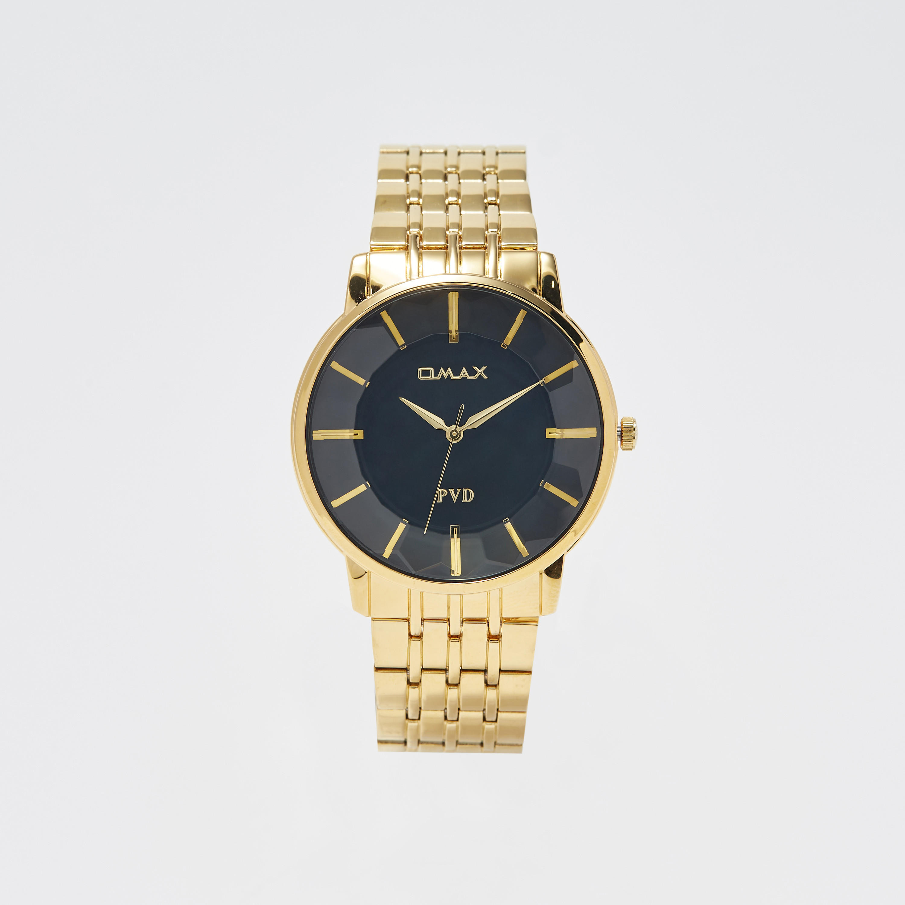 Omax Men's Gold Stainless Steel Strap Analog Wristwatch - 00NSC007Q002-men-watchesandjewellery-watches-image-1